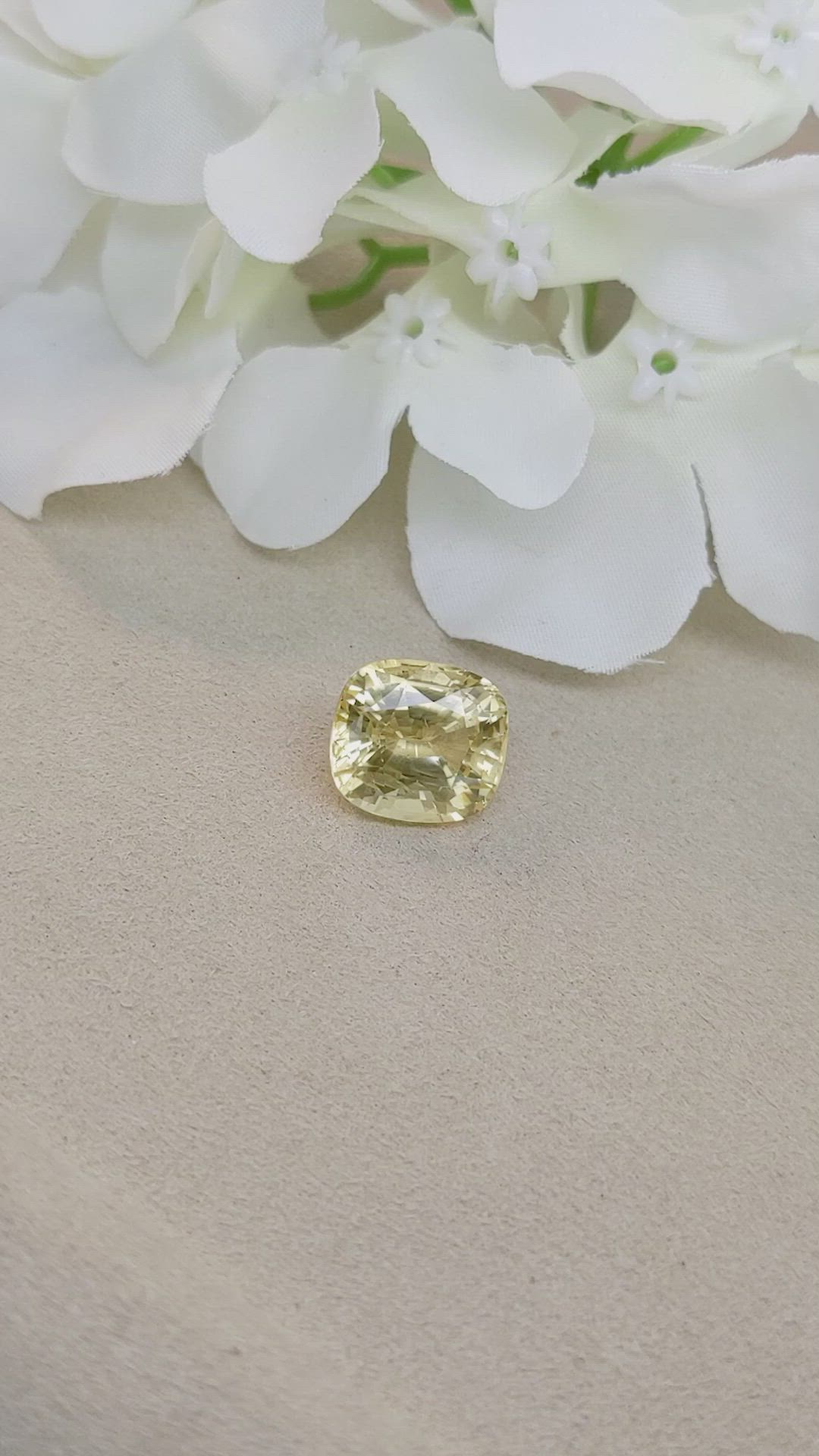 12.19 Ct. Yellow Sapphire from Ceylon (Sri Lanka) Size Video