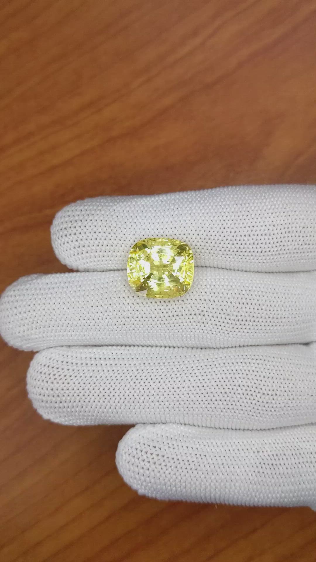 12.19 Ct. Yellow Sapphire from Ceylon (Sri Lanka) Size Video
