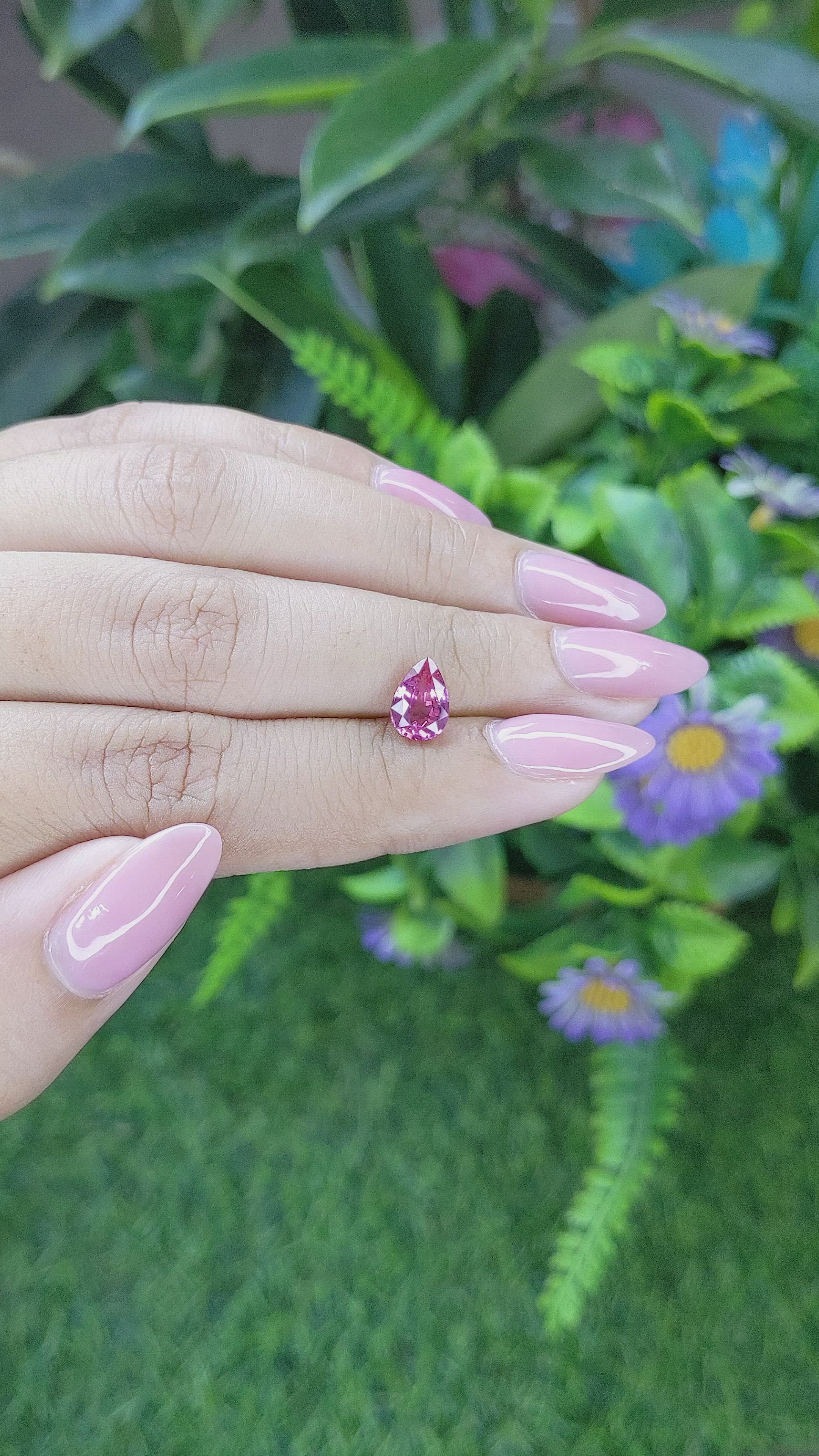 1.62 Ct. Pink Sapphire from Tanzania Size Video