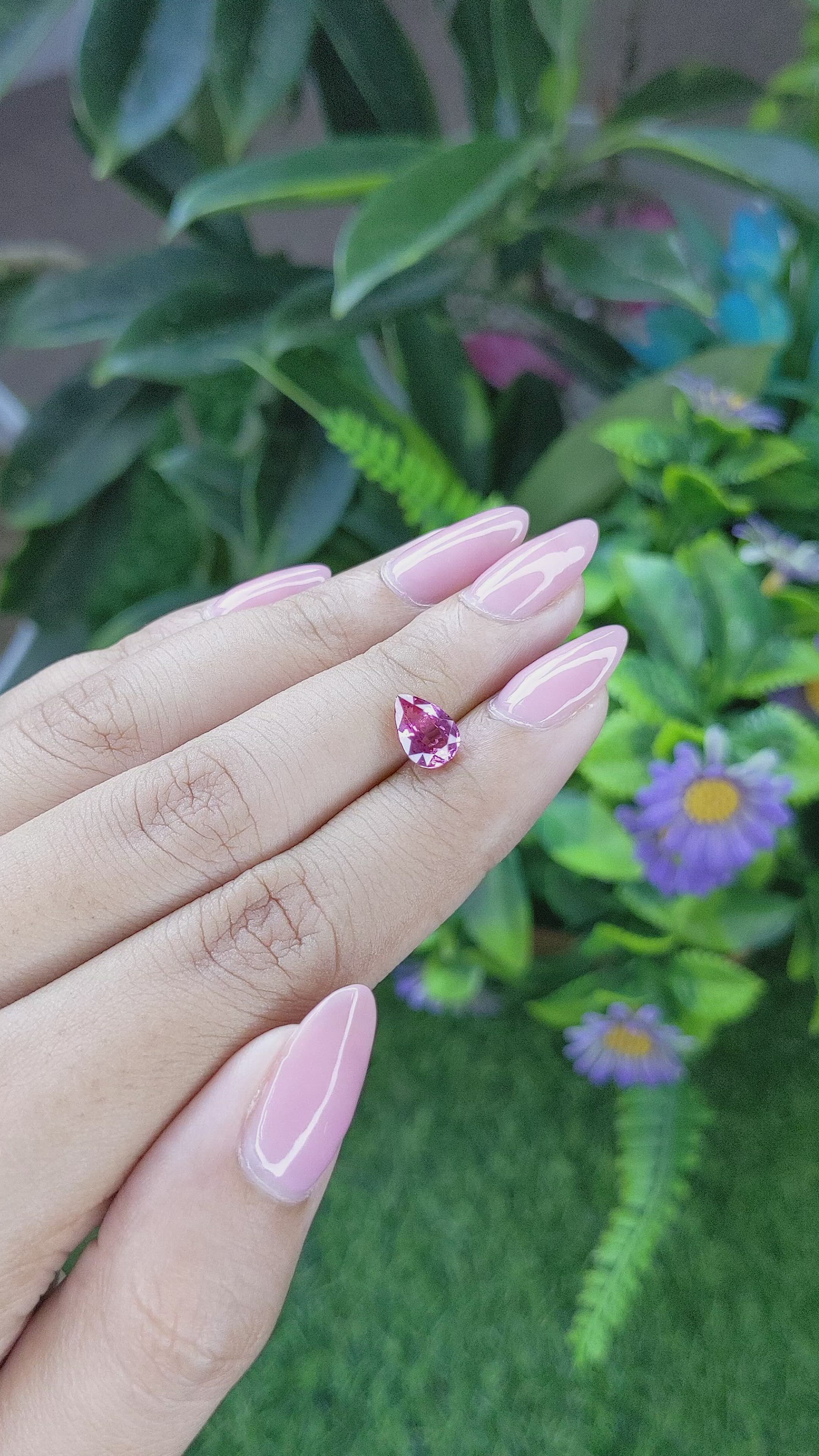 1.62 Ct. Pink Sapphire from Tanzania Size Video