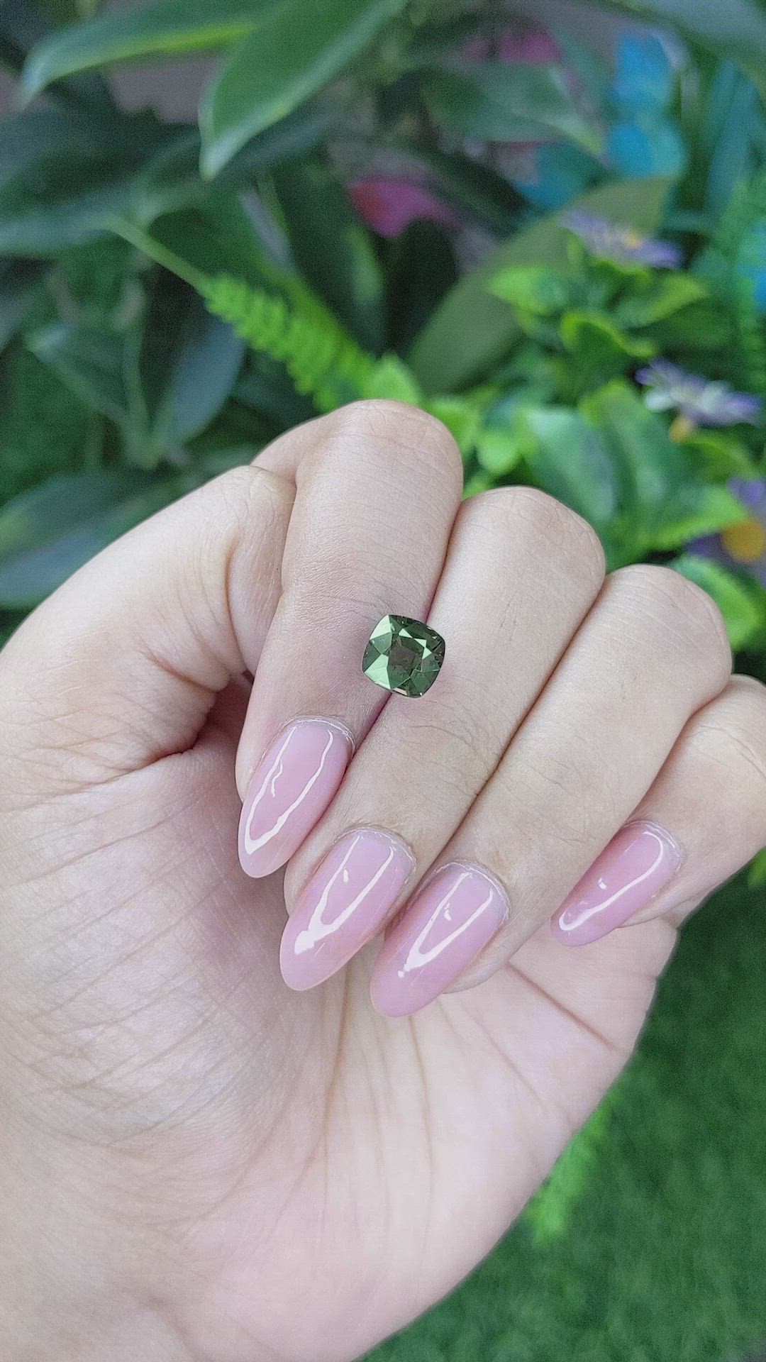 3.21 Ct. Green Sapphire from Tanzania Size Video