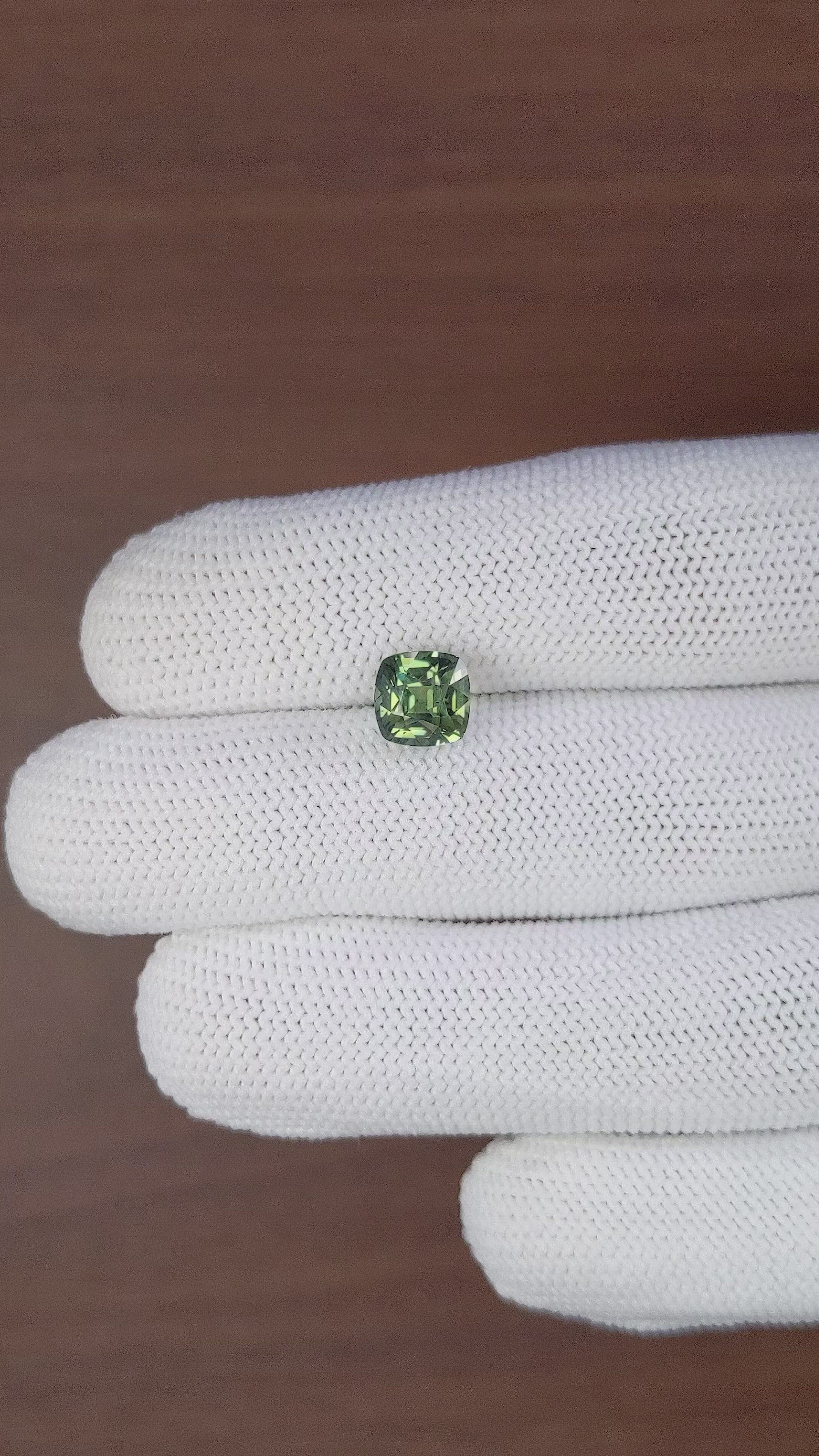 3.21 Ct. Green Sapphire from Tanzania Size Video