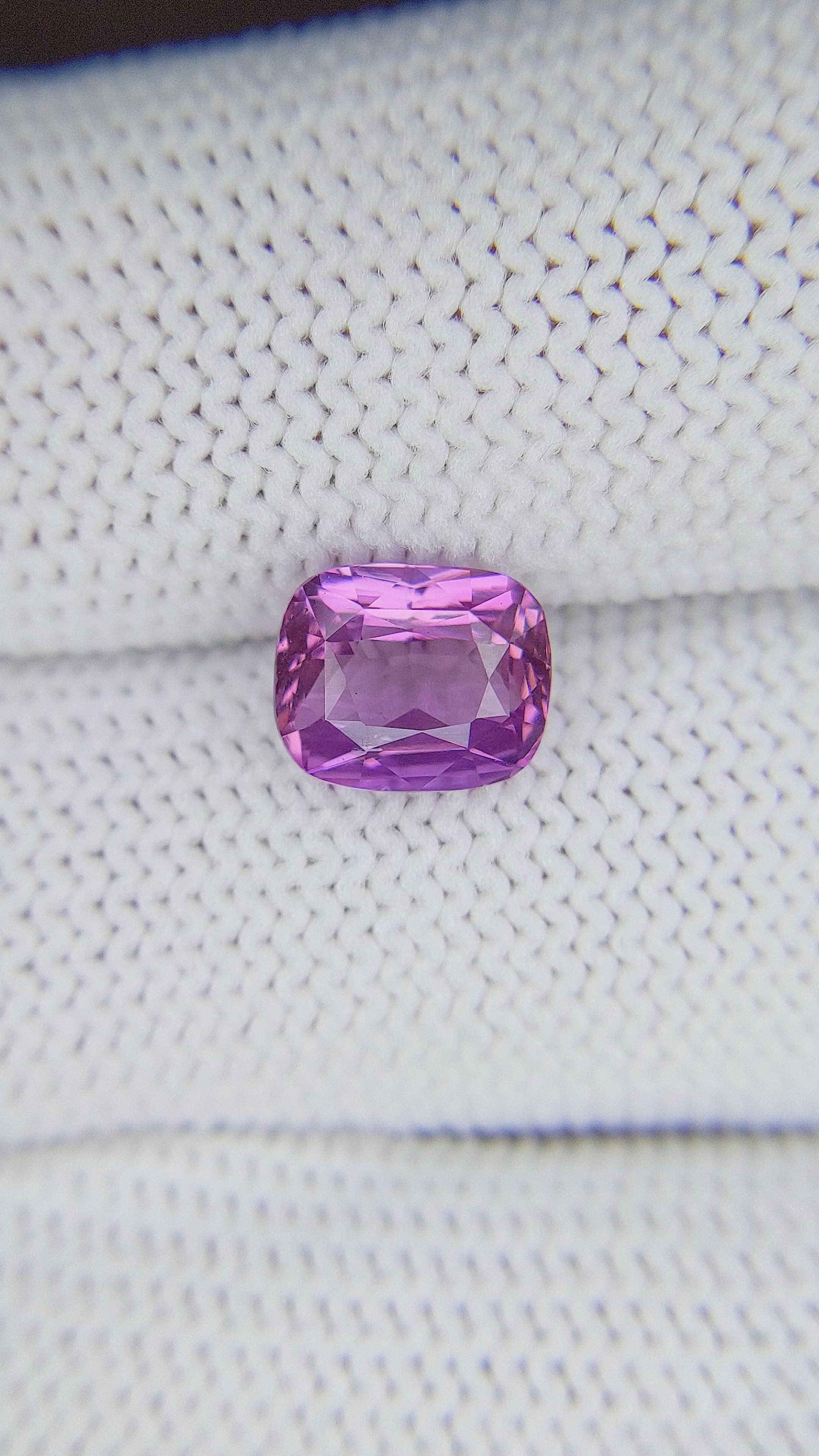 2.41 Ct. Pinkish Purple Sapphire from Tanzania Size Video