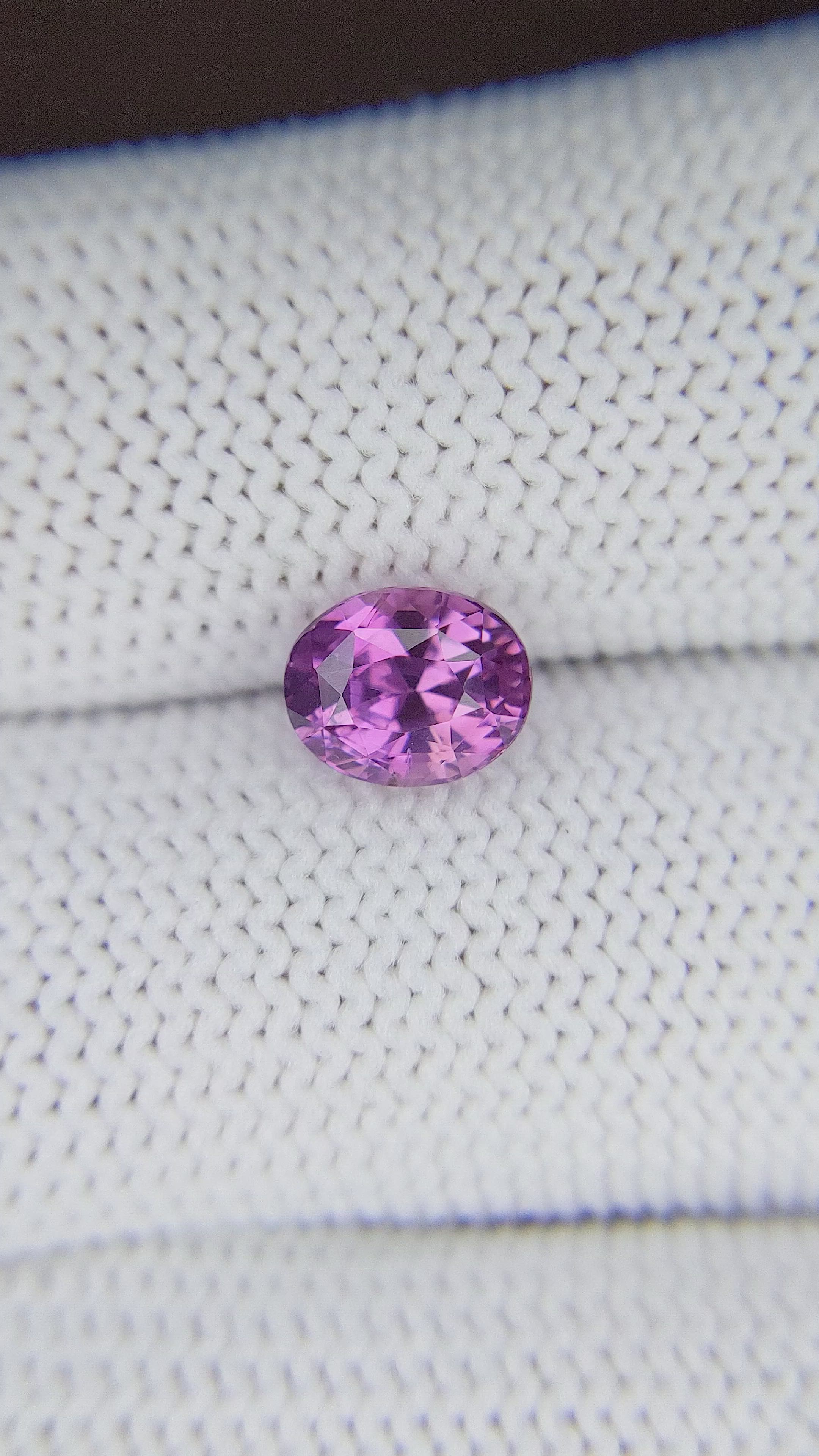 2.02 Ct. Pinkish Purple Sapphire from Tanzania Size Video