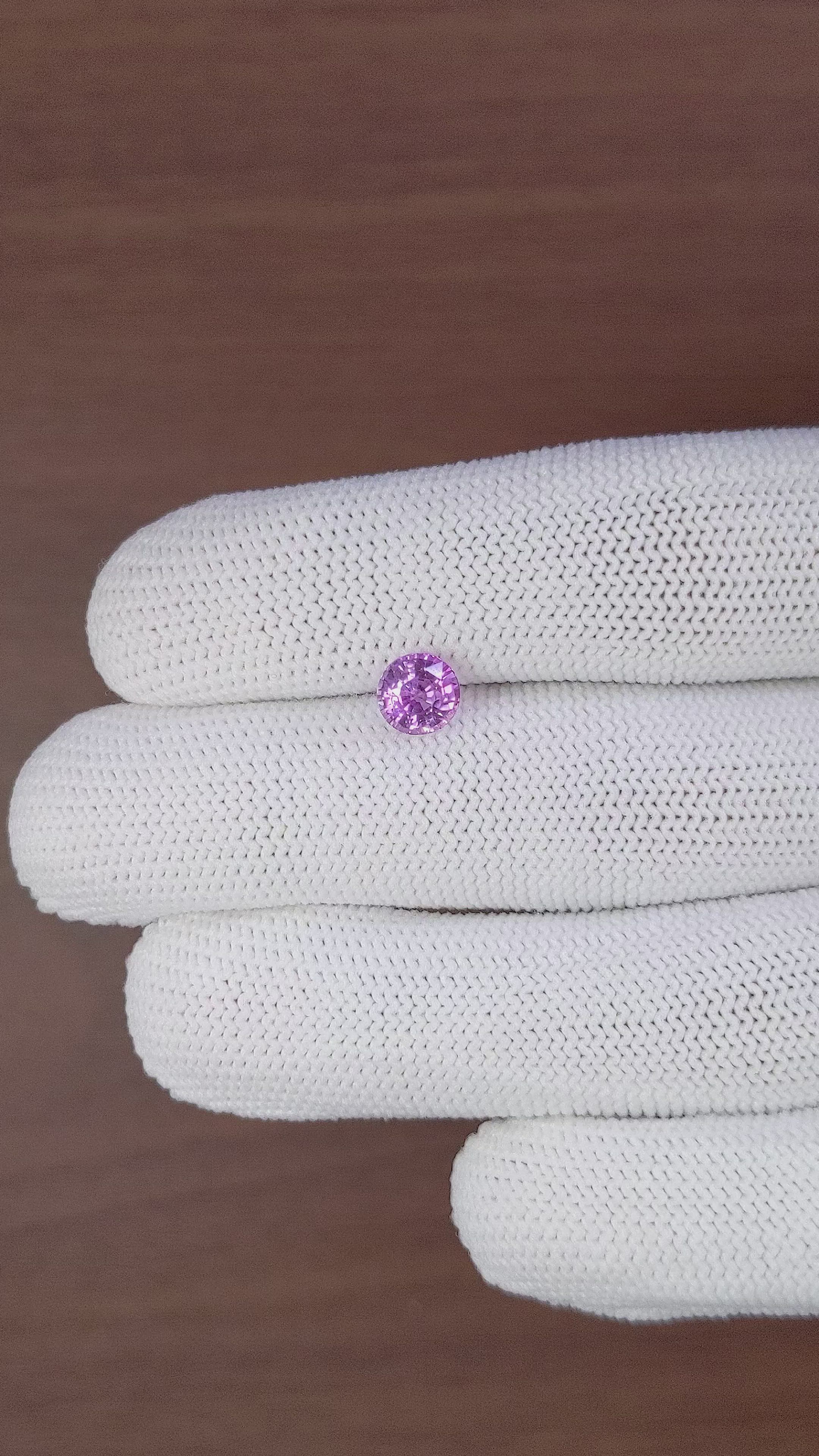 1.60 Ct. Pinkish Purple Sapphire from Tanzania Size Video