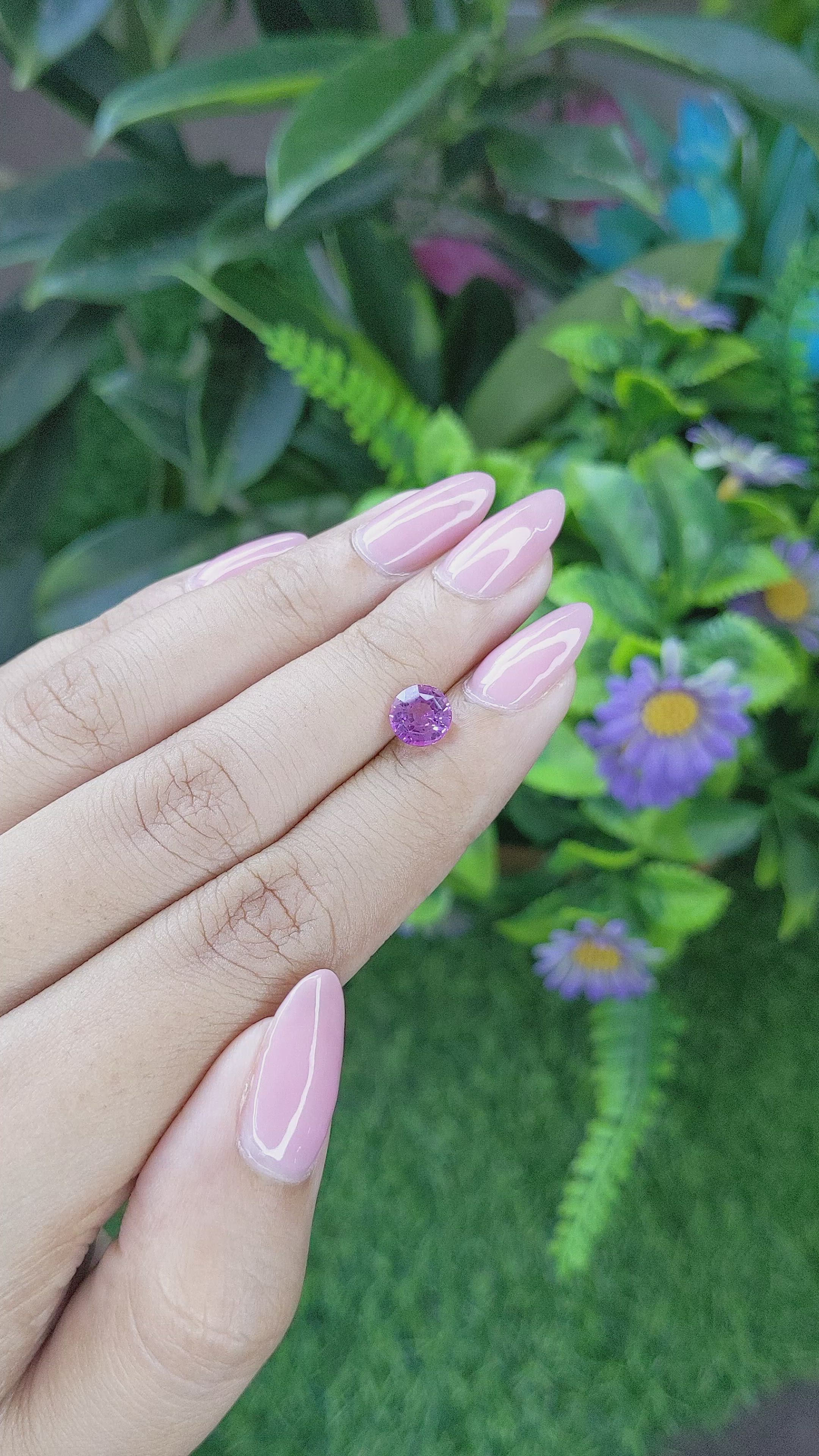 1.60 Ct. Pinkish Purple Sapphire from Tanzania Size Video