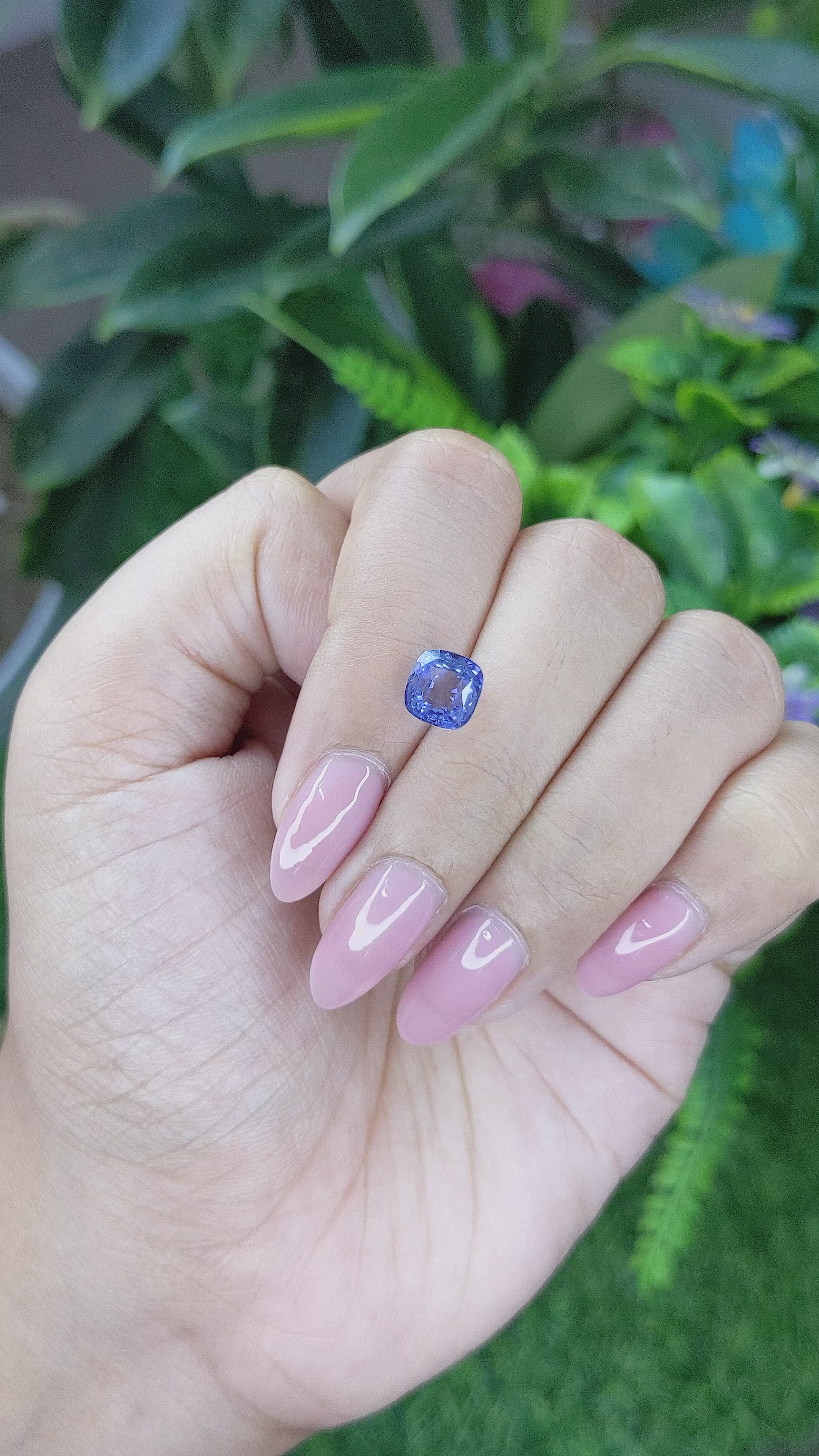 3.02 Ct. Blue Sapphire from Tanzania Size Video