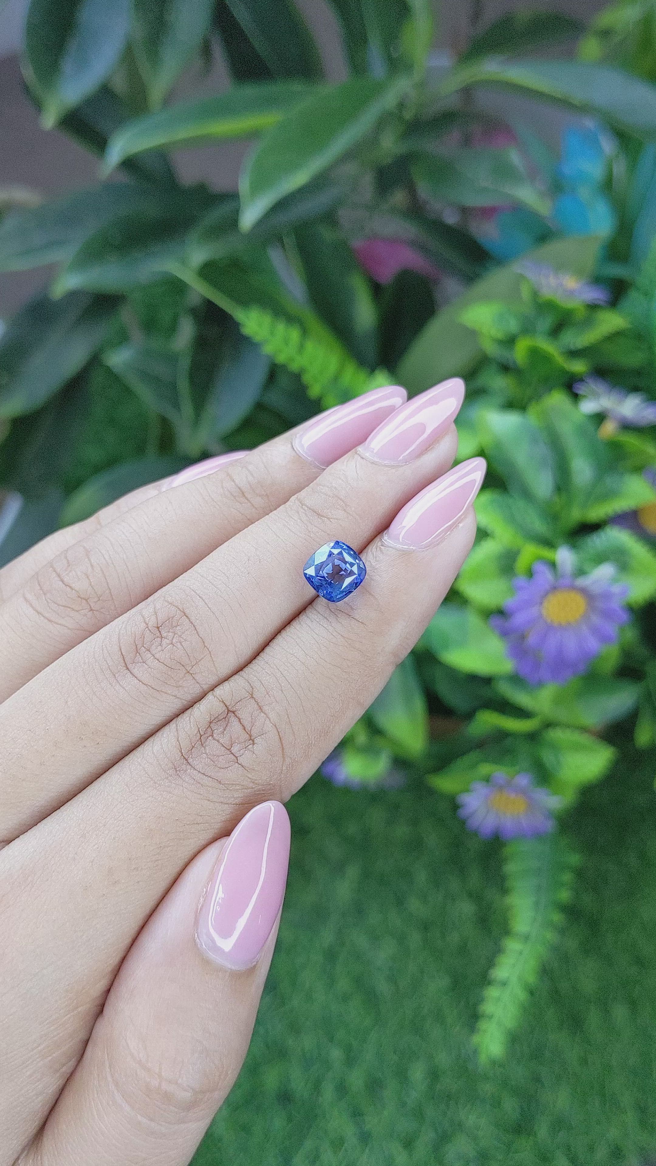 3.02 Ct. Blue Sapphire from Tanzania Size Video