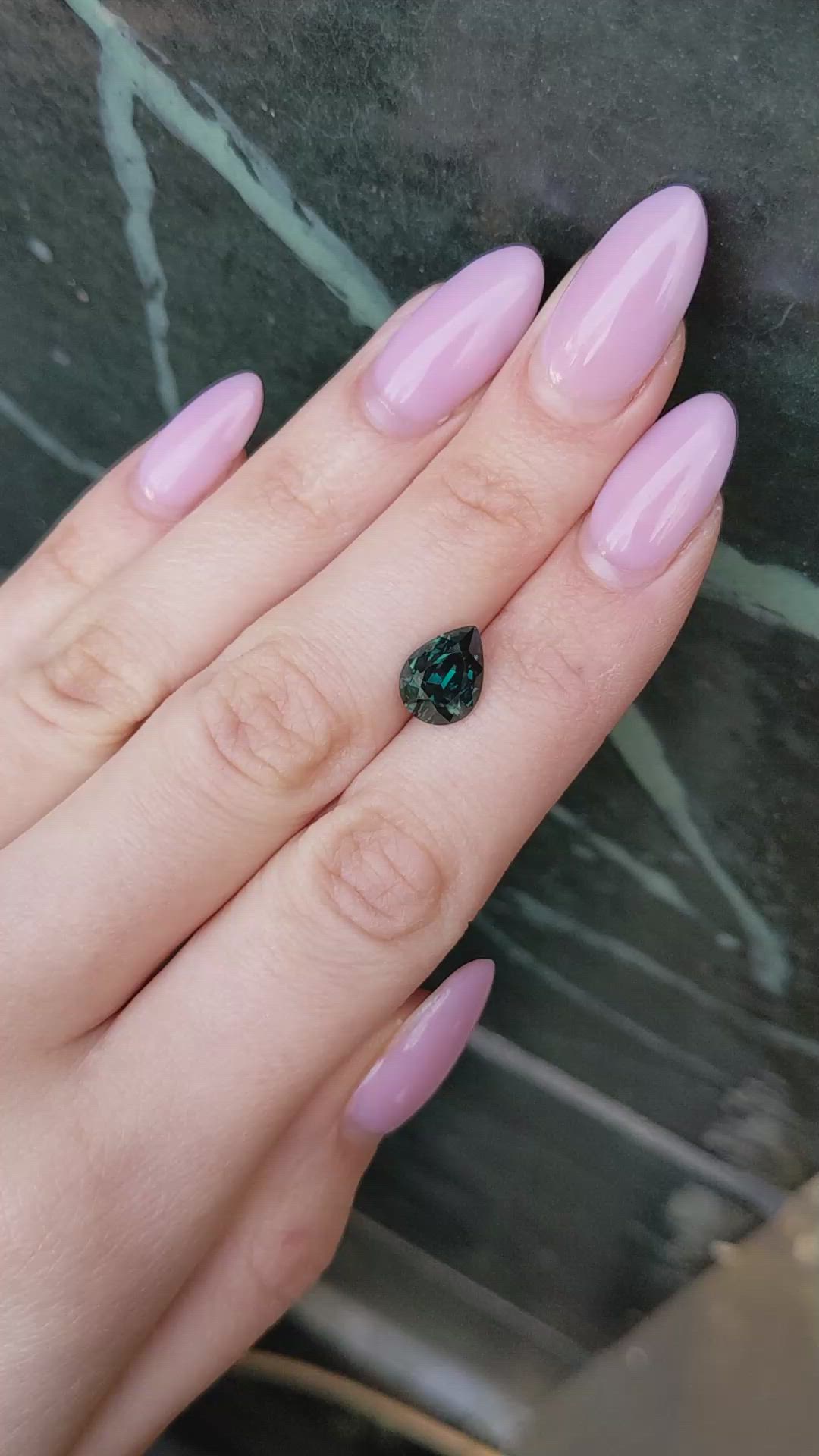 3.64 Ct. Green Sapphire from Madagascar Size Video