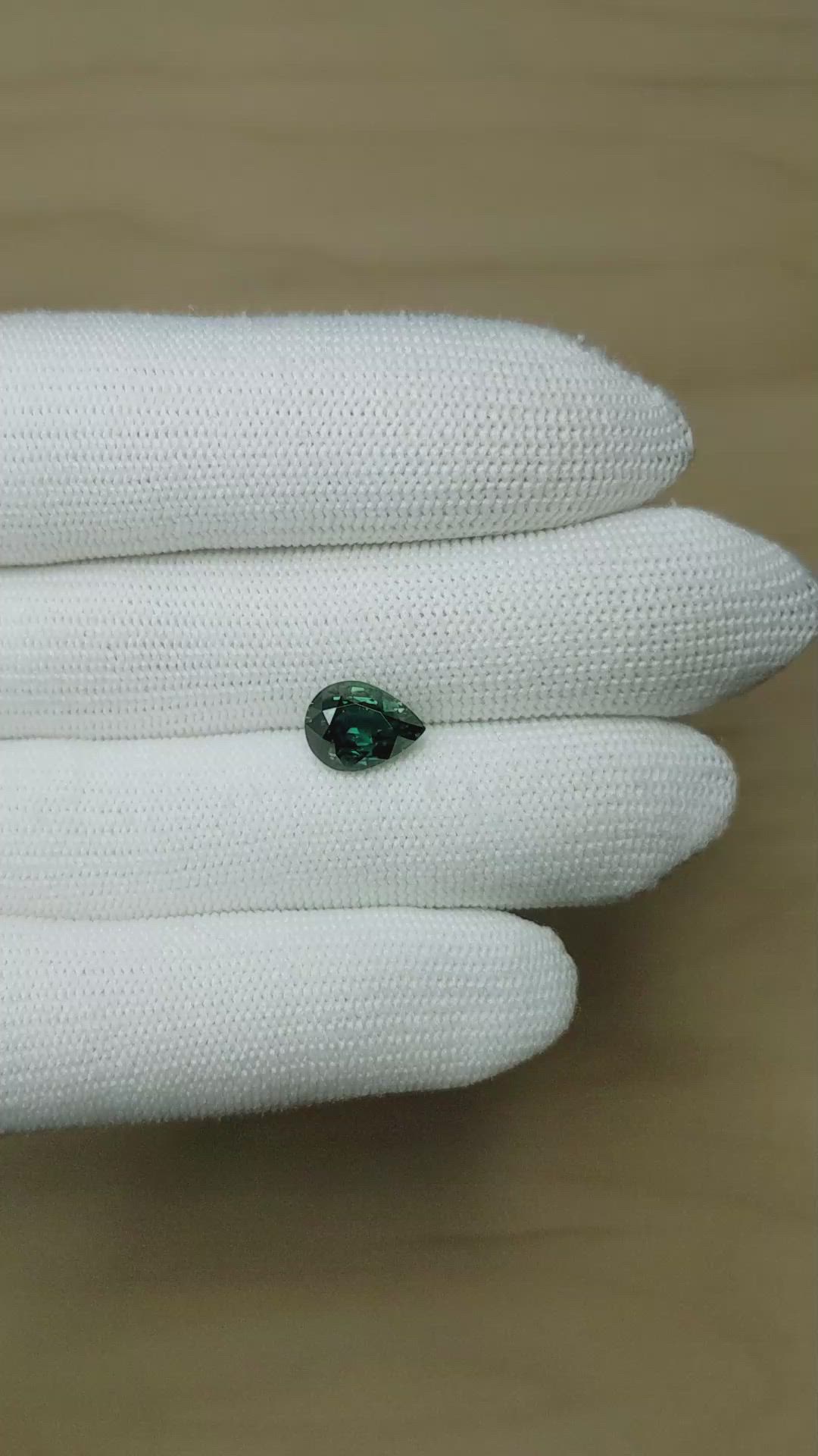 3.64 Ct. Green Sapphire from Madagascar Size Video