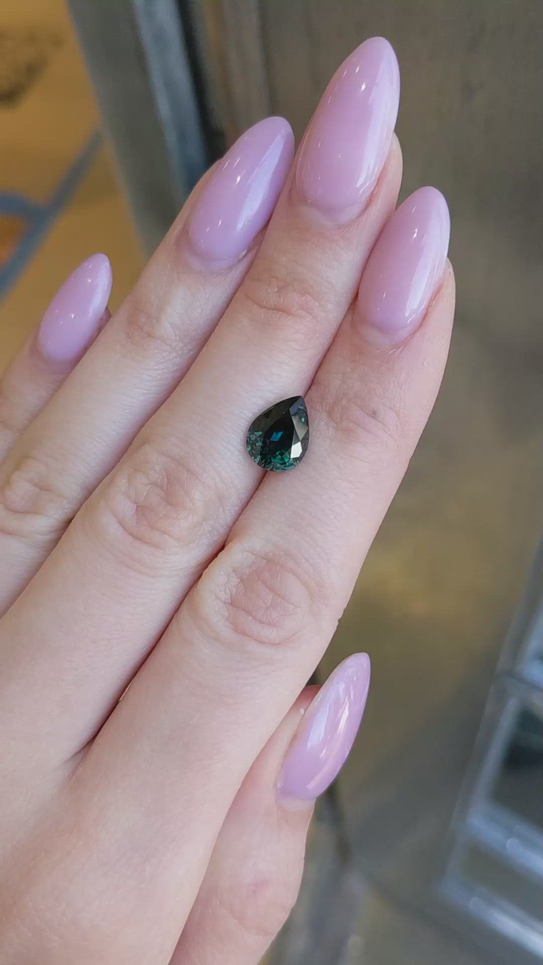 3.64 Ct. Green Sapphire from Madagascar Size Video