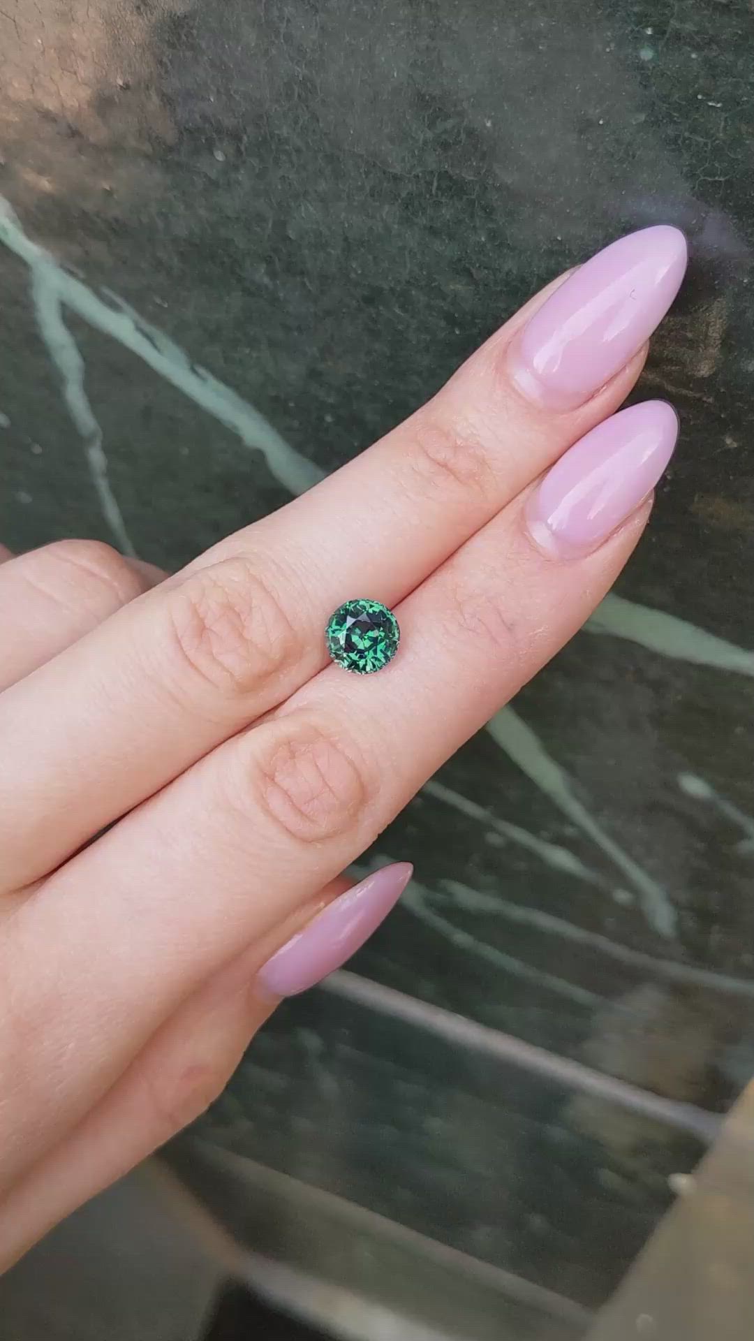 3.05 Ct. Green Sapphire from Madagascar Size Video