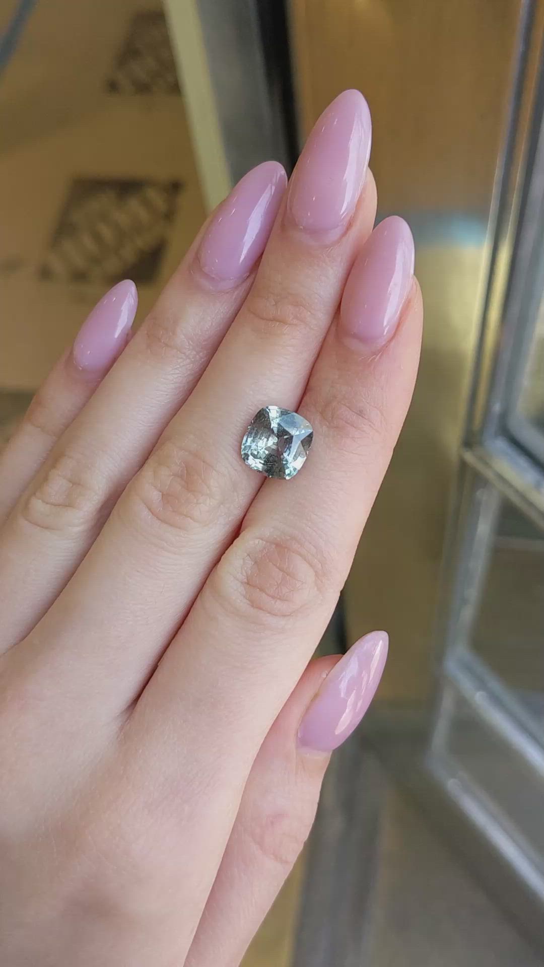 5.78 Ct. Green Sapphire from Madagascar Size Video