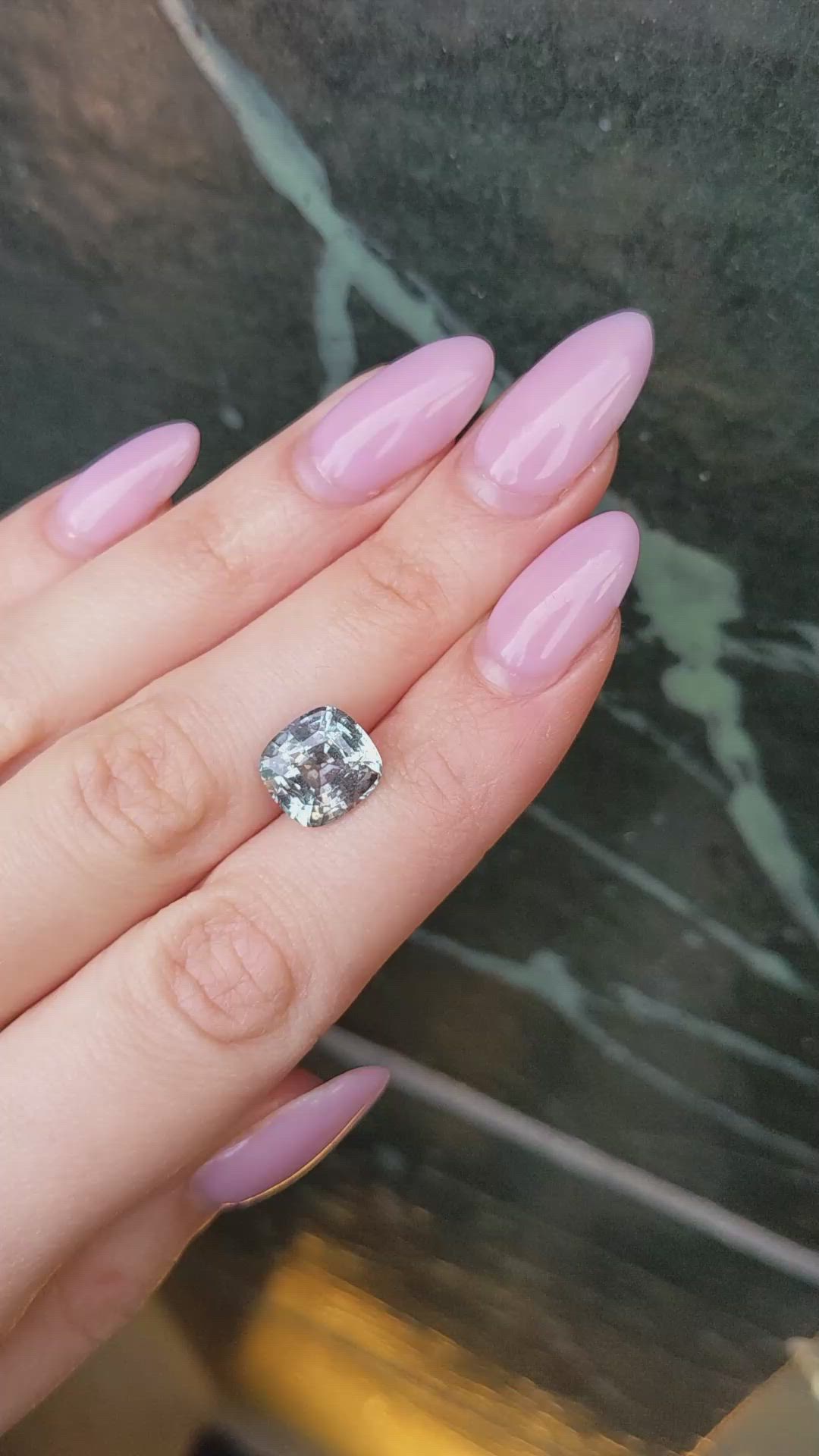 5.78 Ct. Green Sapphire from Madagascar Size Video