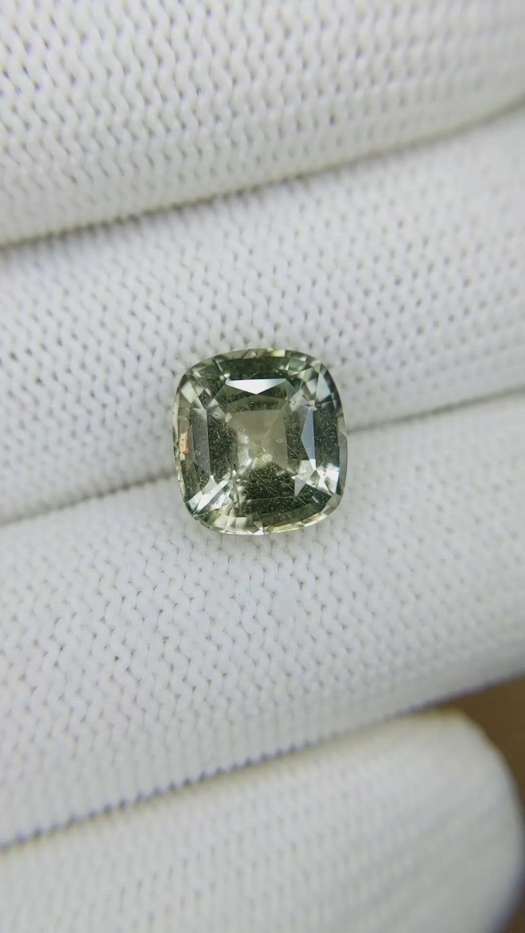 5.78 Ct. Green Sapphire from Madagascar Size Video
