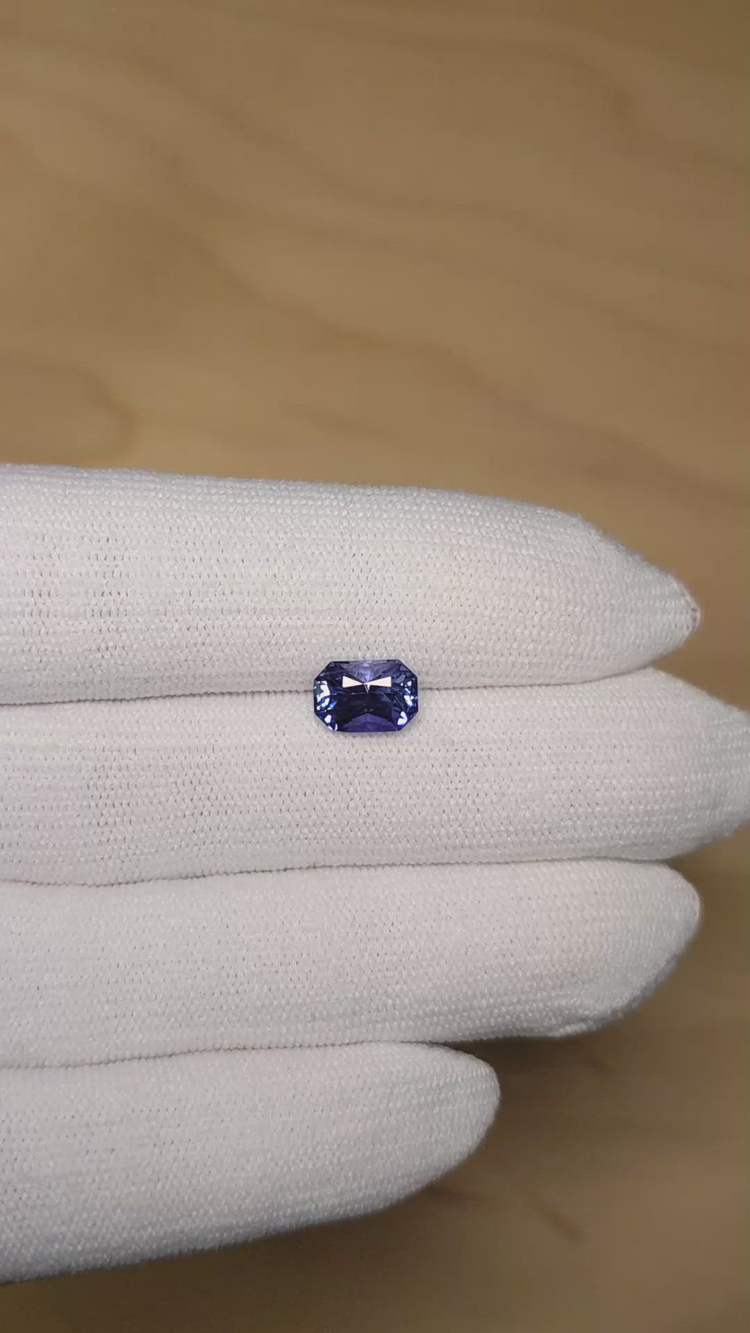 2.38 Ct. Color Change Sapphire from Ceylon (Sri Lanka) Size Video
