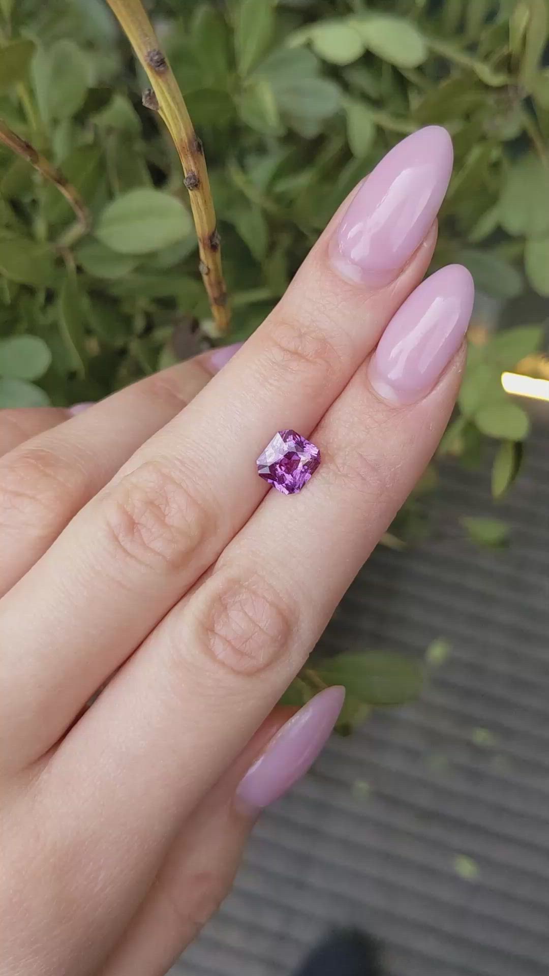 2.32 Ct. Purple Sapphire from Madagascar Size Video