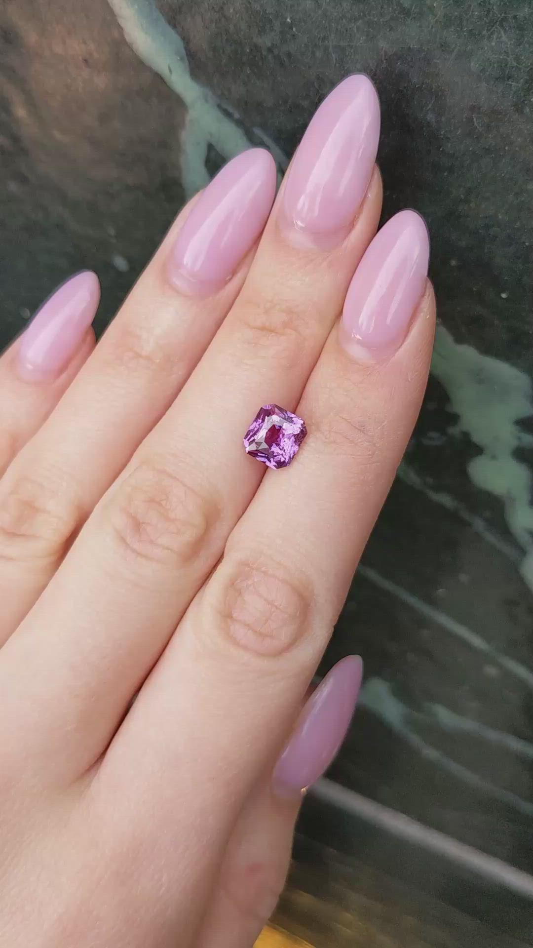 2.32 Ct. Purple Sapphire from Madagascar Size Video