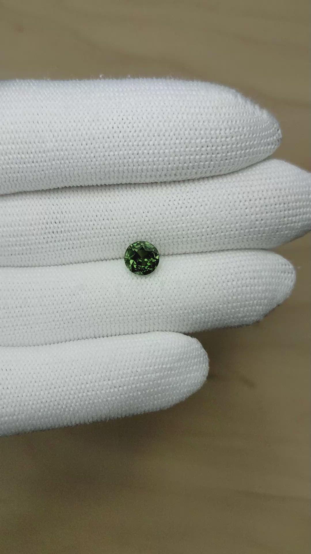 2.13 Ct. Green Sapphire from Madagascar Size Video