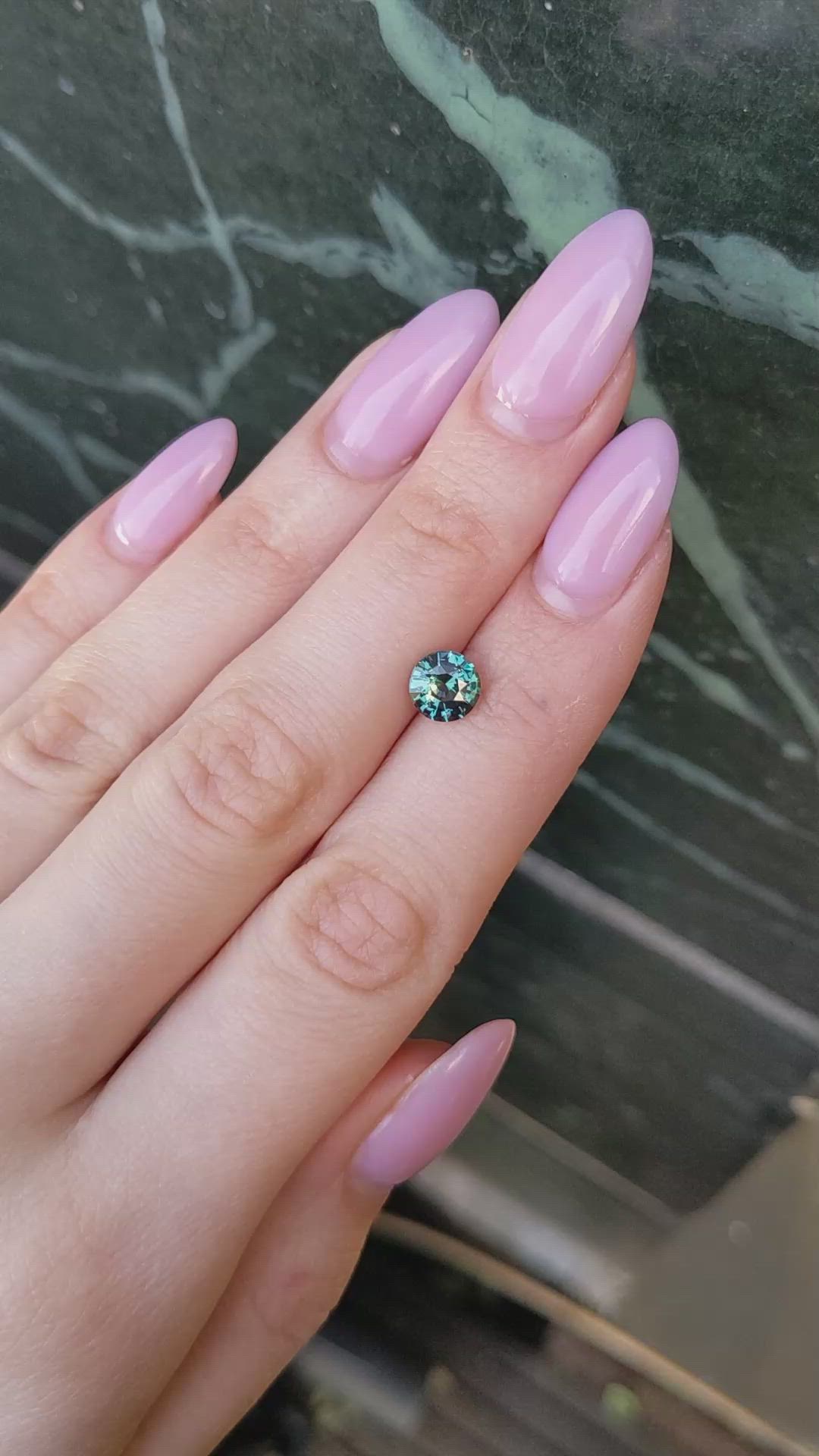 1.53 Ct. Green Sapphire from Madagascar Size Video