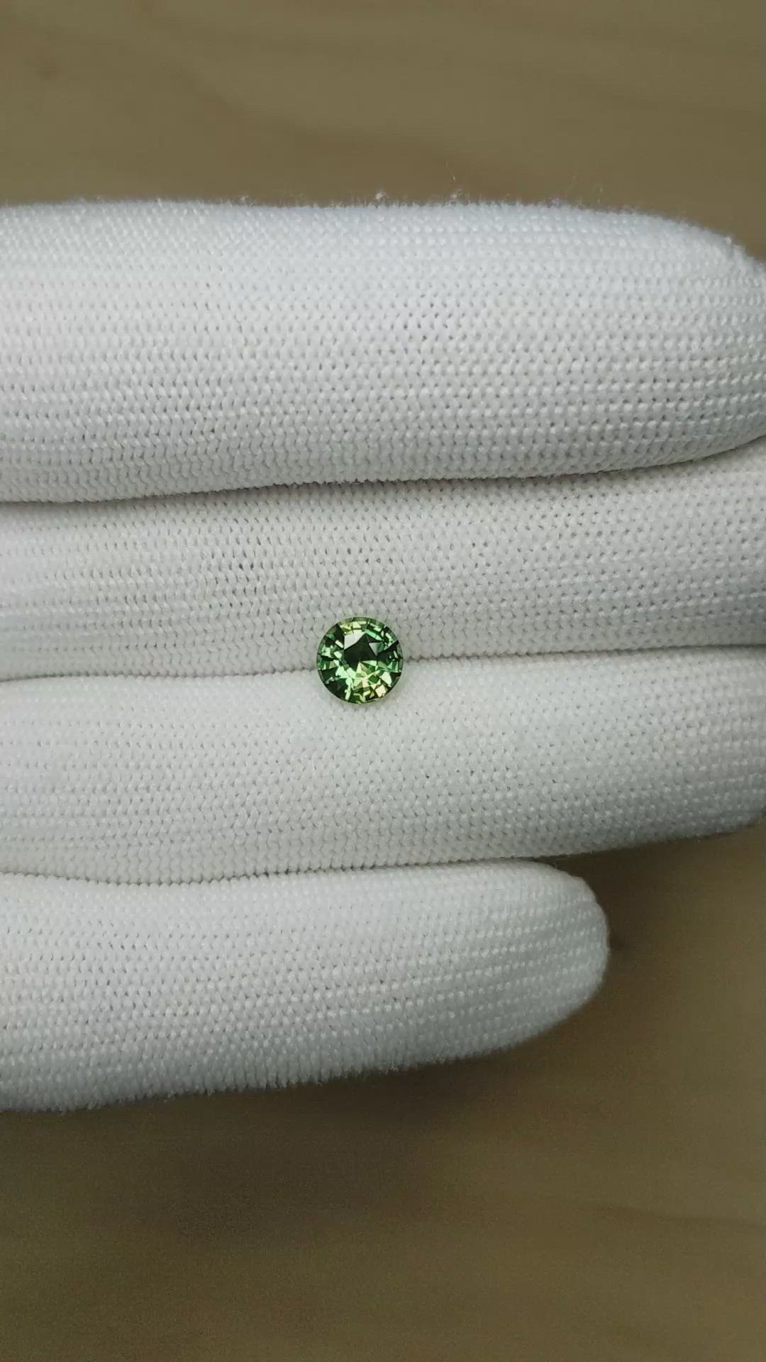 1.53 Ct. Green Sapphire from Madagascar Size Video