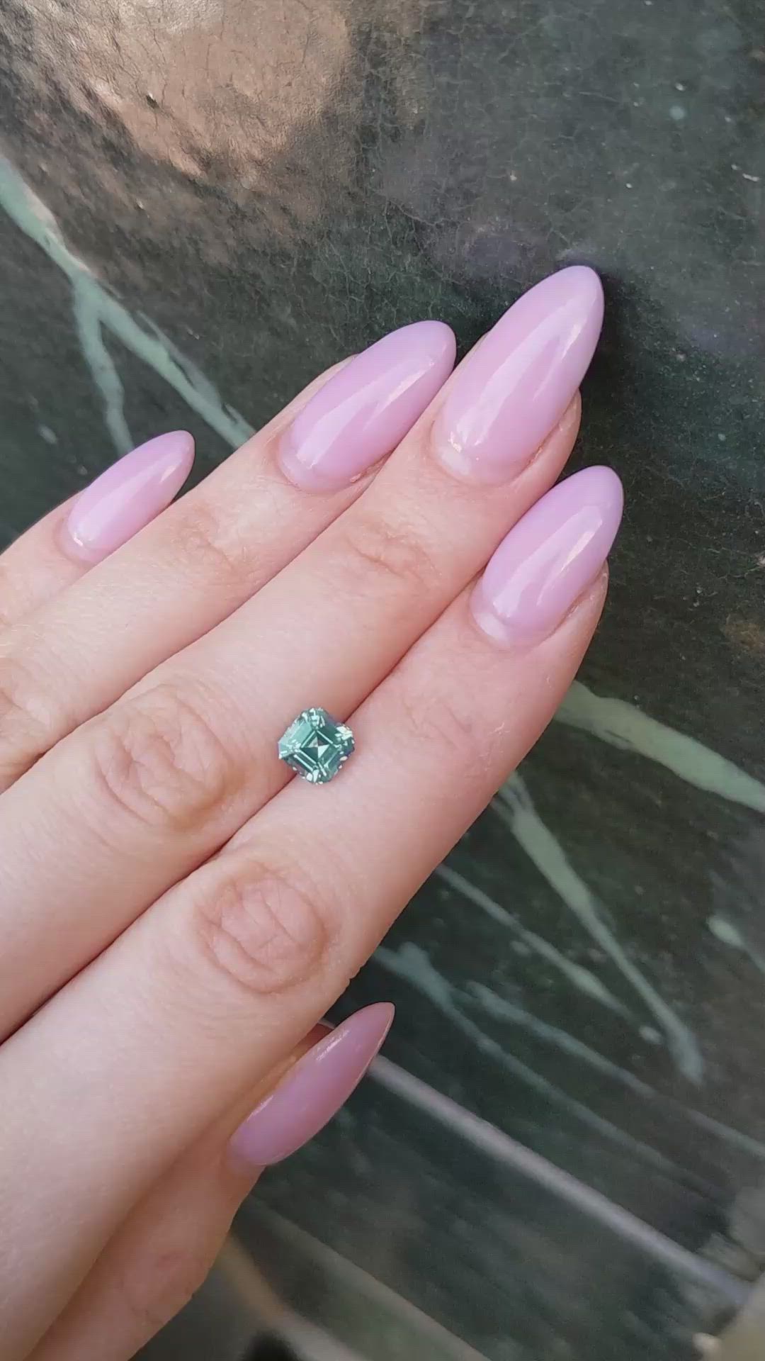 2.05 Ct. Bluish Green Sapphire from Madagascar Size Video