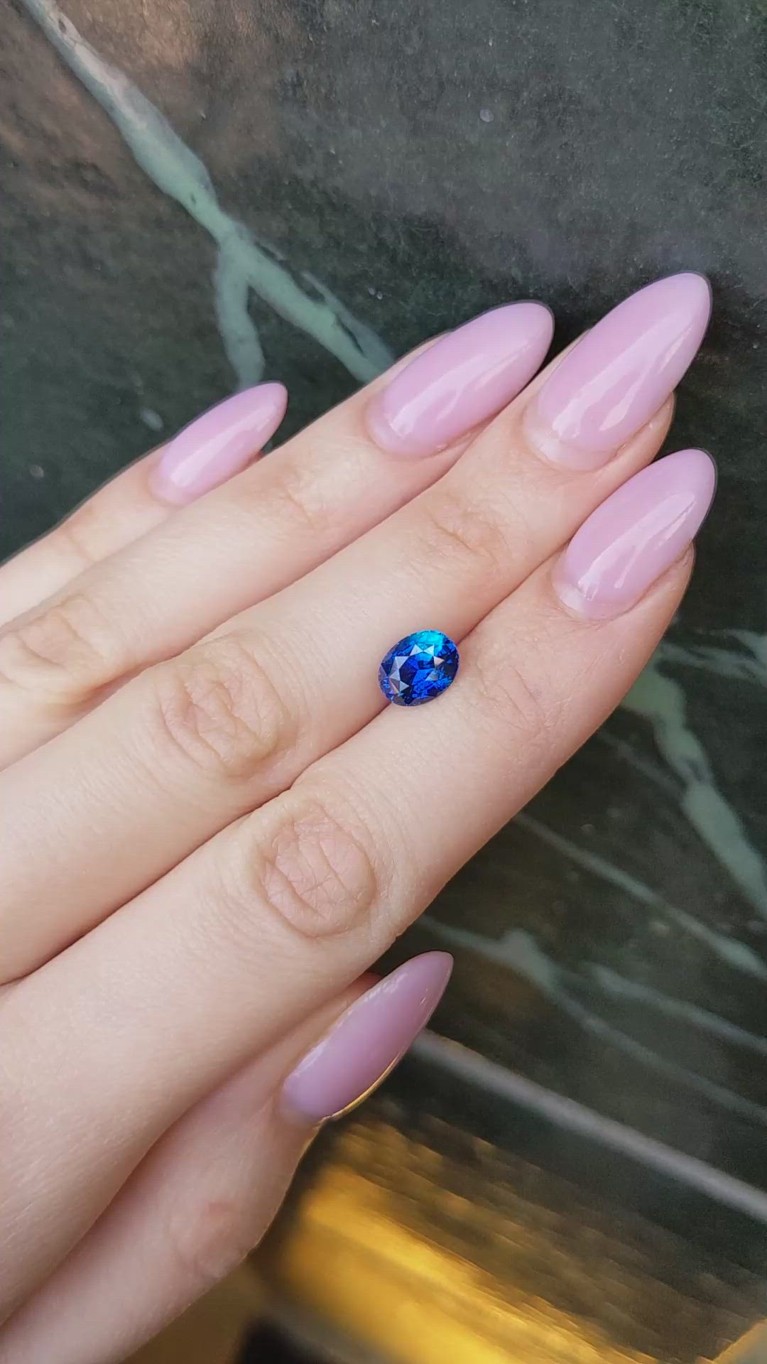 2.49 Ct. Blue Sapphire from Ceylon (Sri Lanka) Size Video