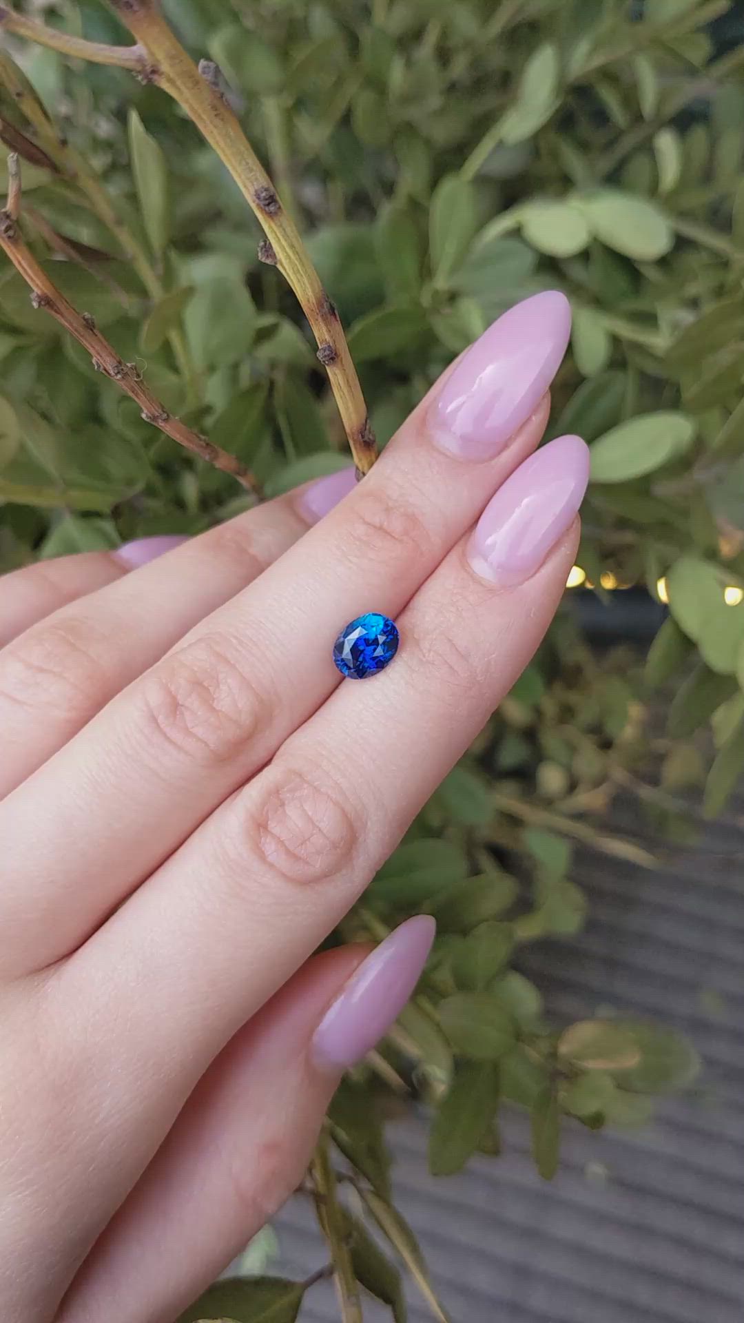 2.49 Ct. Blue Sapphire from Ceylon (Sri Lanka) Size Video