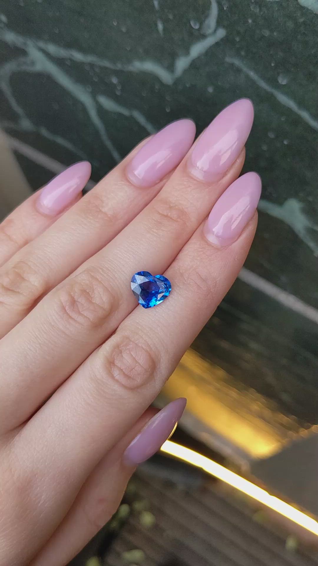 3.09 Ct. Blue Sapphire from Ceylon (Sri Lanka) Size Video