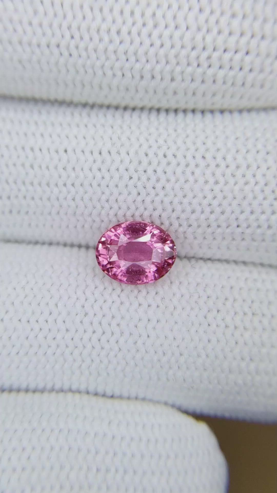 2.03 Ct. Pink Sapphire from Ceylon (Sri Lanka) Size Video
