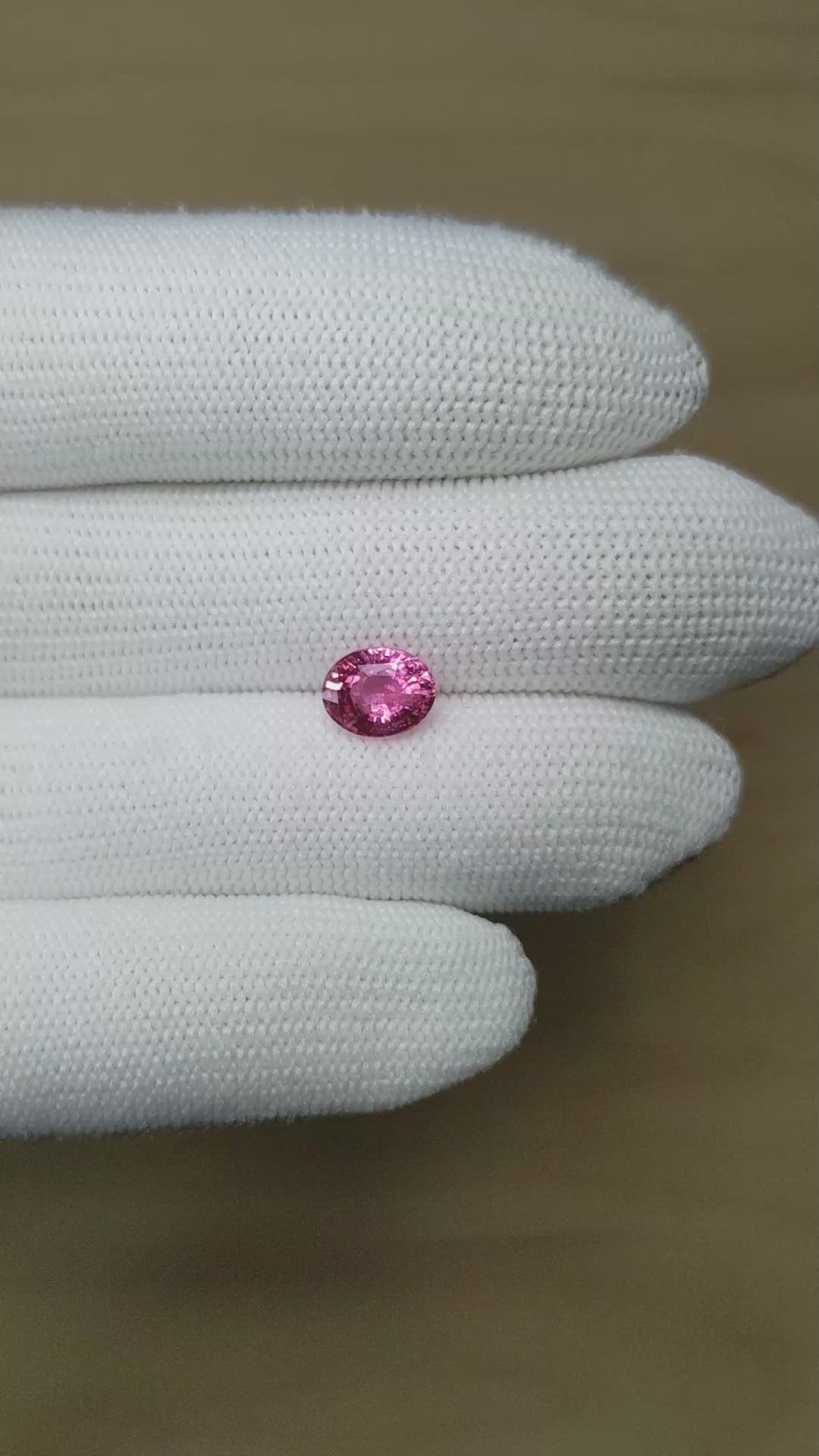 2.03 Ct. Pink Sapphire from Ceylon (Sri Lanka) Size Video