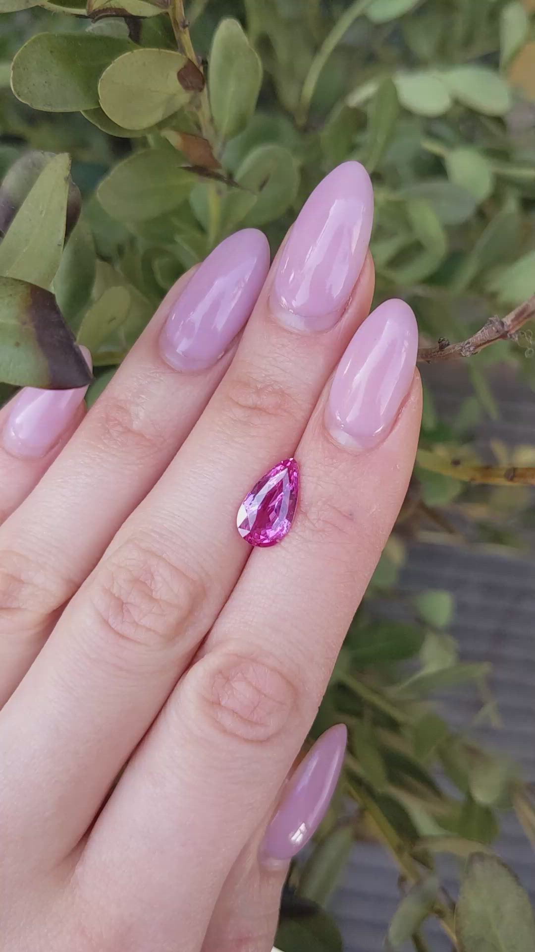 3.03 Ct. Pink Sapphire from Ceylon (Sri Lanka) Size Video
