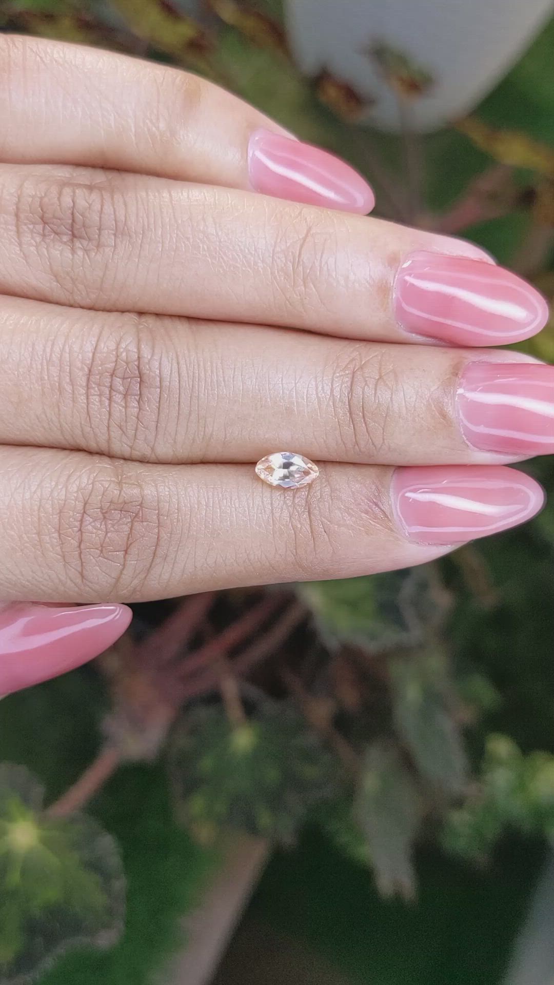 0.73 Ct. Padparadscha Sapphire from Ceylon (Sri Lanka) Size Video