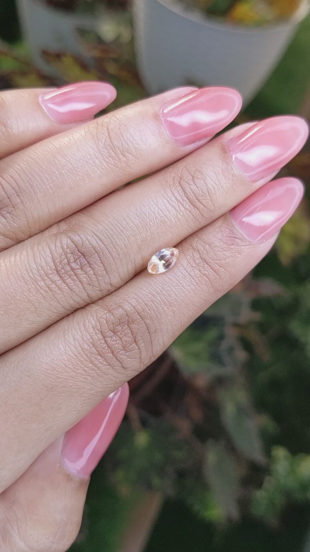 0.73 Ct. Padparadscha Sapphire from Ceylon (Sri Lanka) Size Video