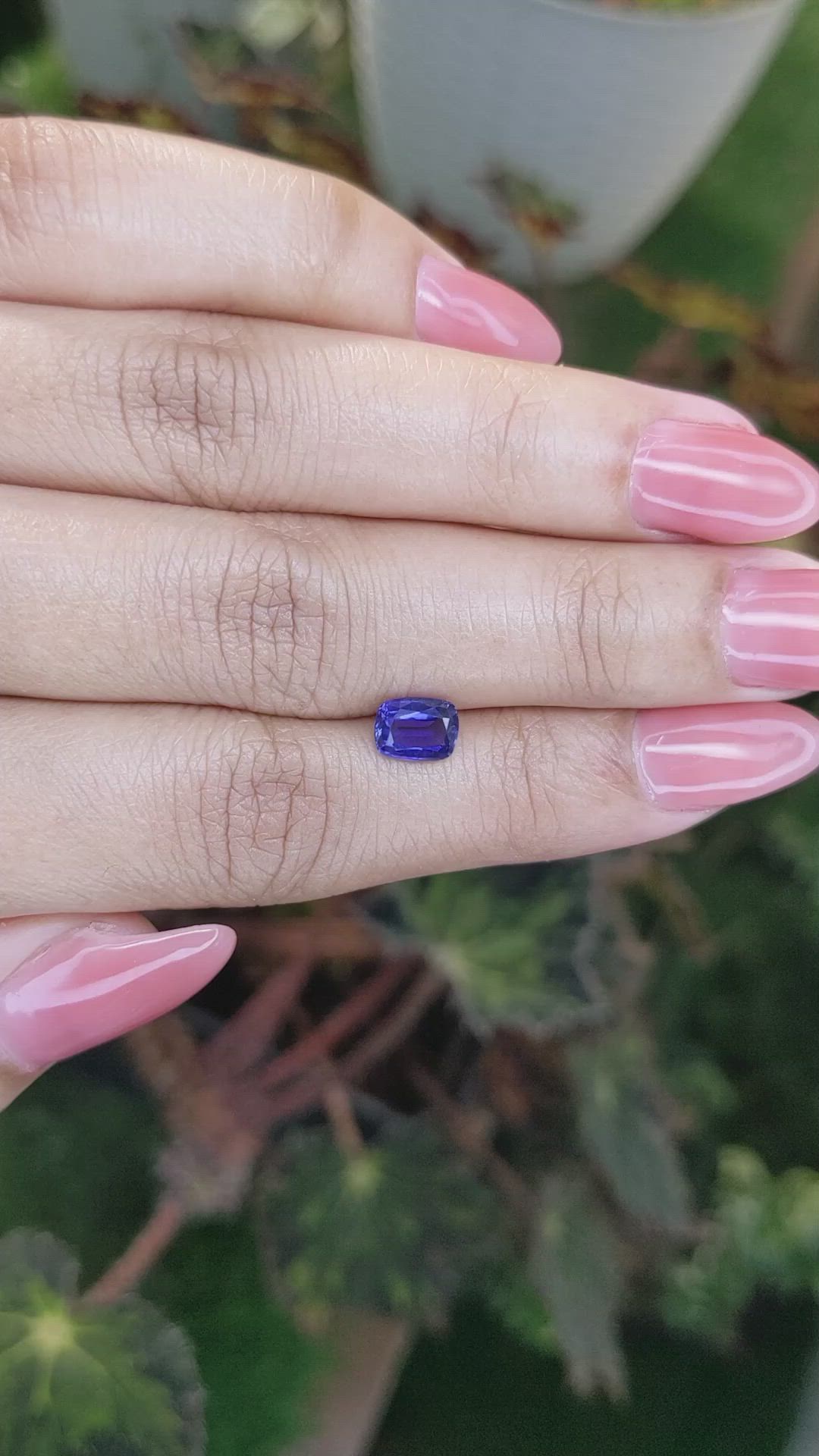 1.17 Ct. Violet Sapphire from Ceylon (Sri Lanka) Size Video