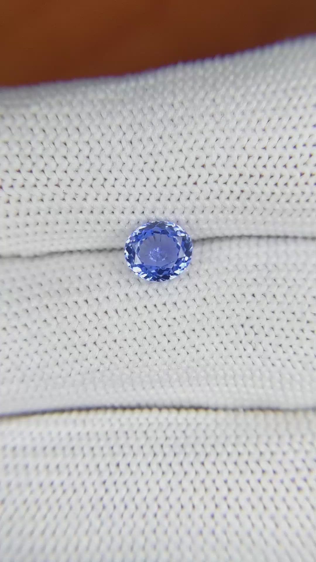 1.09 Ct. Blue Sapphire from Ceylon (Sri Lanka) Size Video