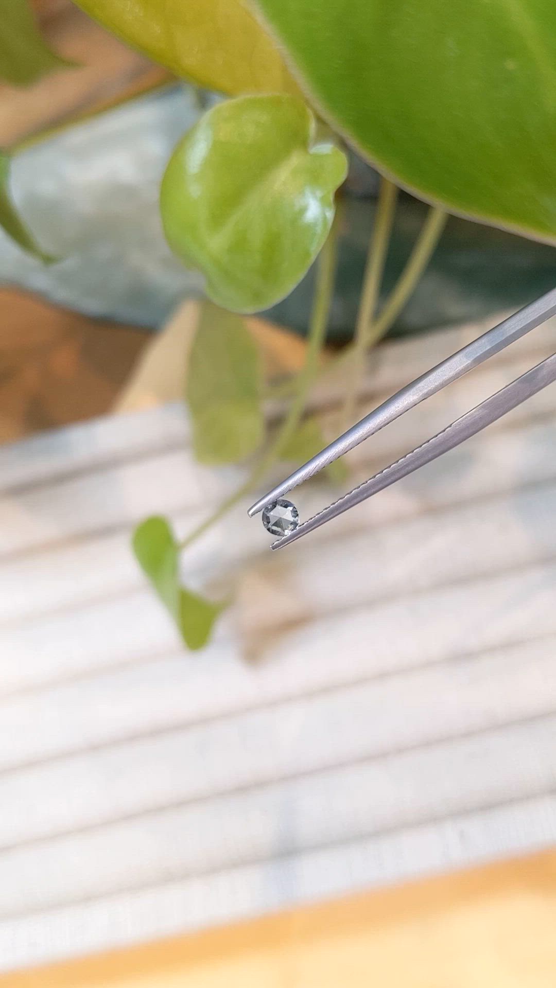 0.19 Ct. Grey Sapphire from Montana Size Video