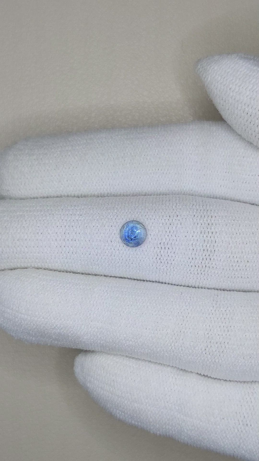 0.39 Ct. Greyish Blue Sapphire from Montana Size Video