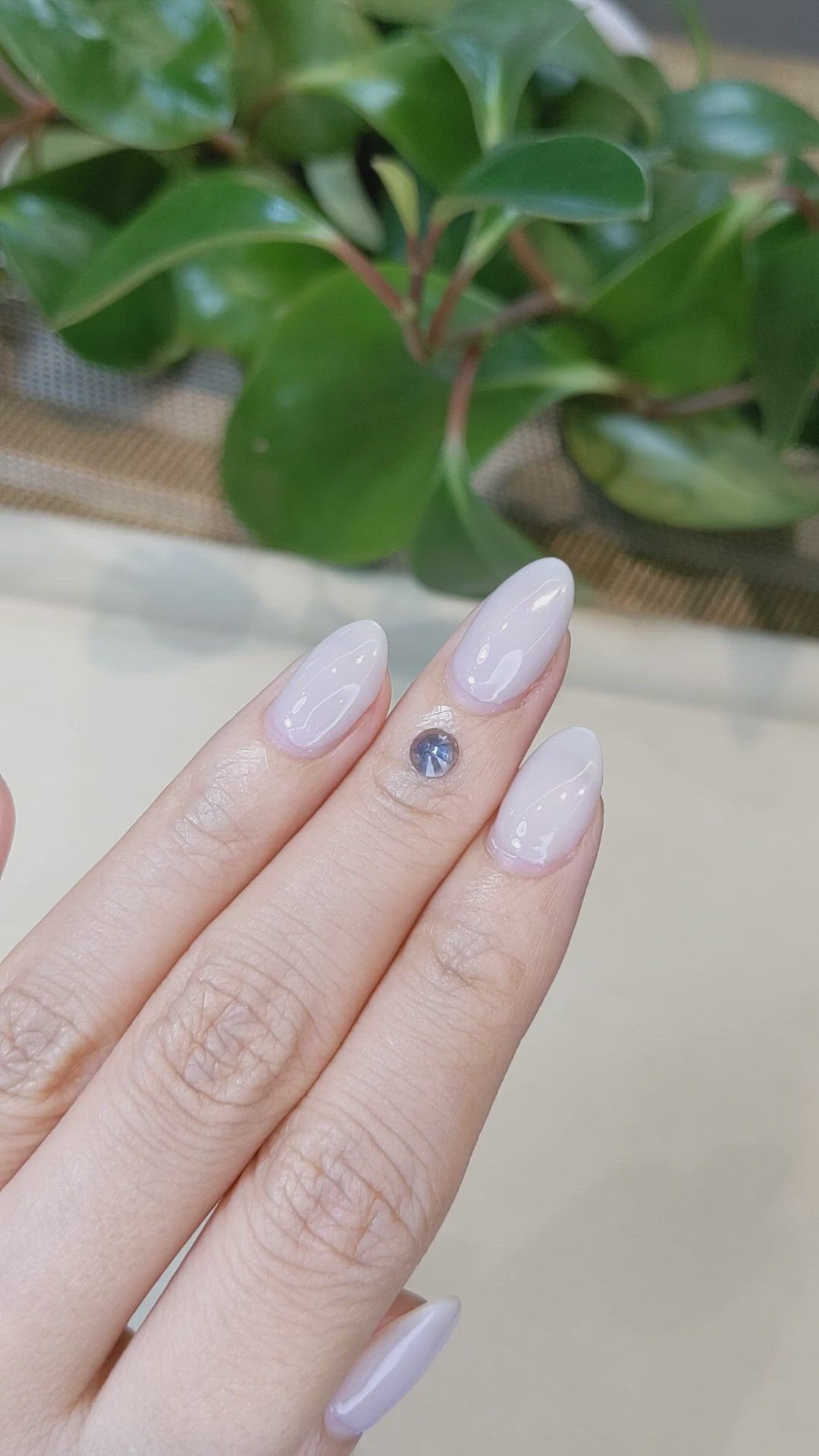 0.39 Ct. Greyish Blue Sapphire from Montana Size Video