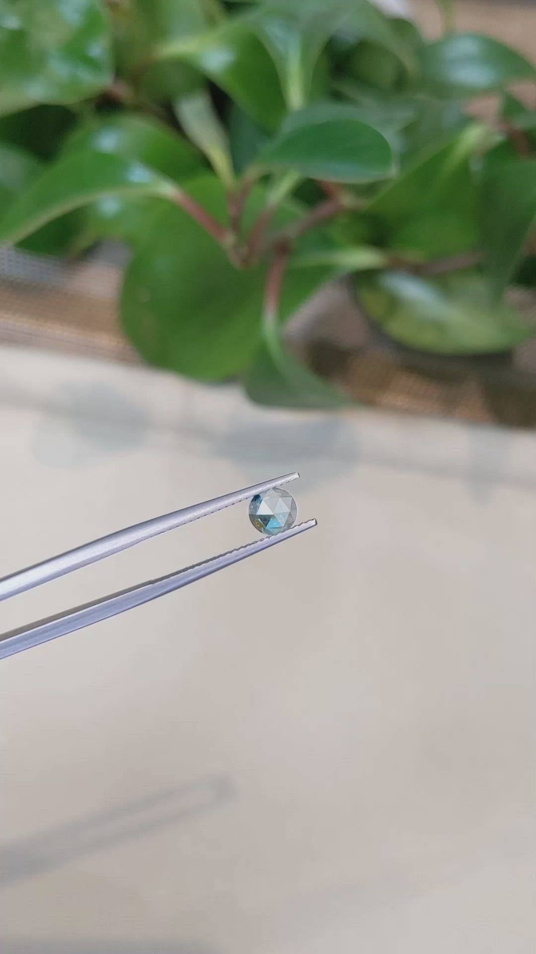 0.70 Ct. Greenish Blue Sapphire from Montana Size Video