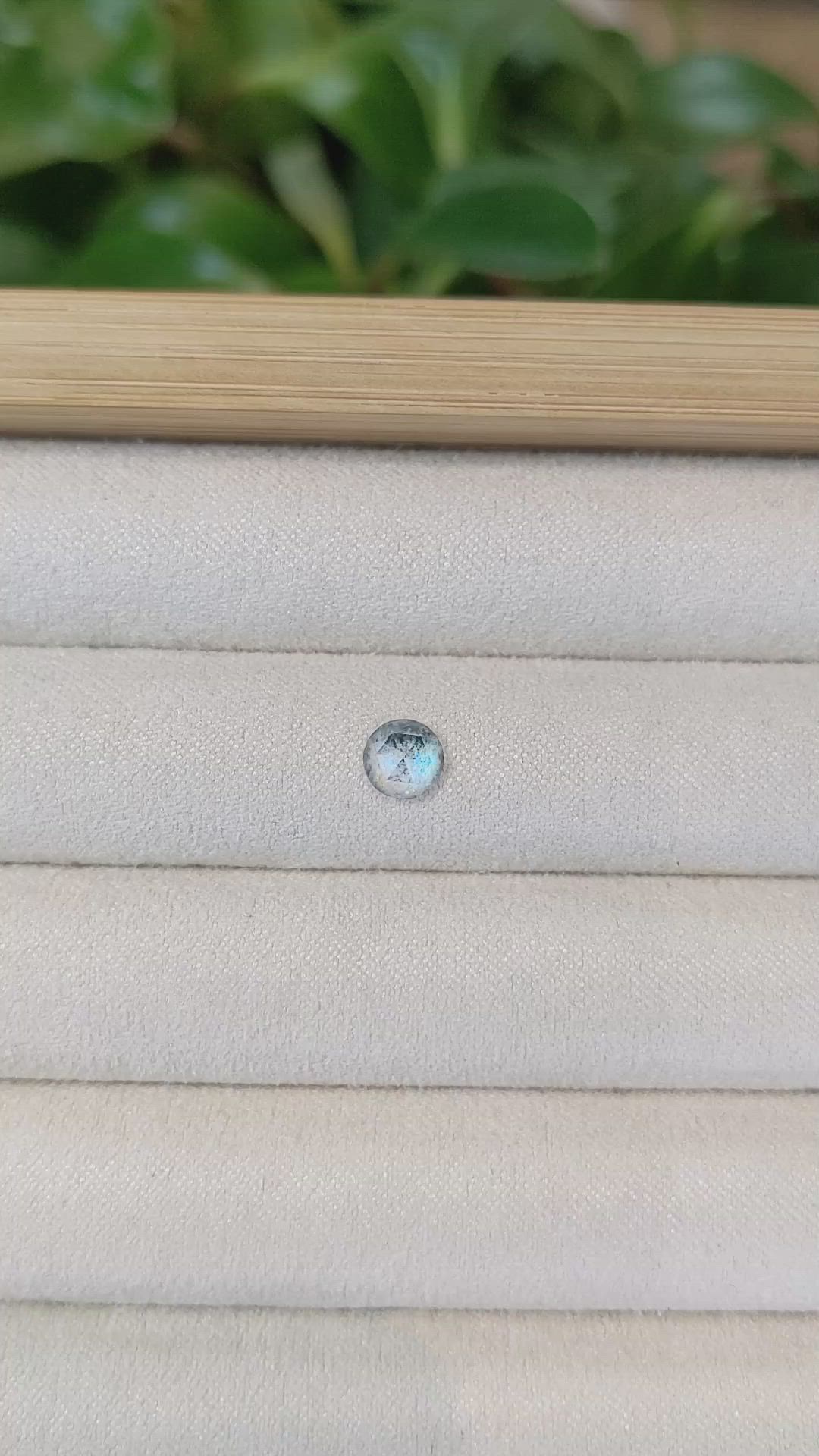 0.70 Ct. Greenish Blue Sapphire from Montana Size Video