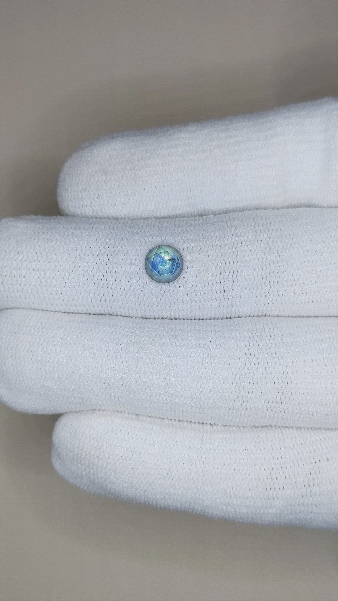 0.79 Ct. Greenish Blue Sapphire from Montana Size Video