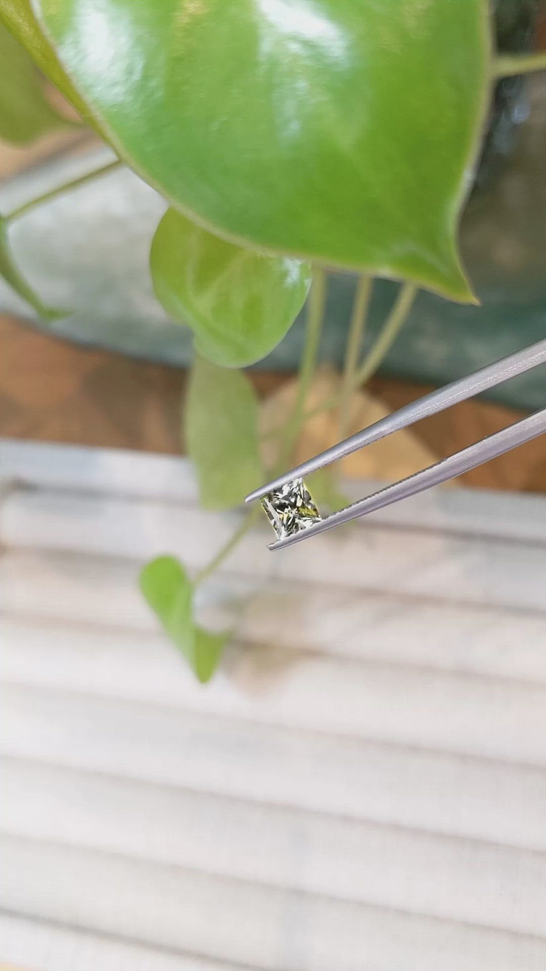 0.82 Ct. Yellowish Green Sapphire from Montana Size Video