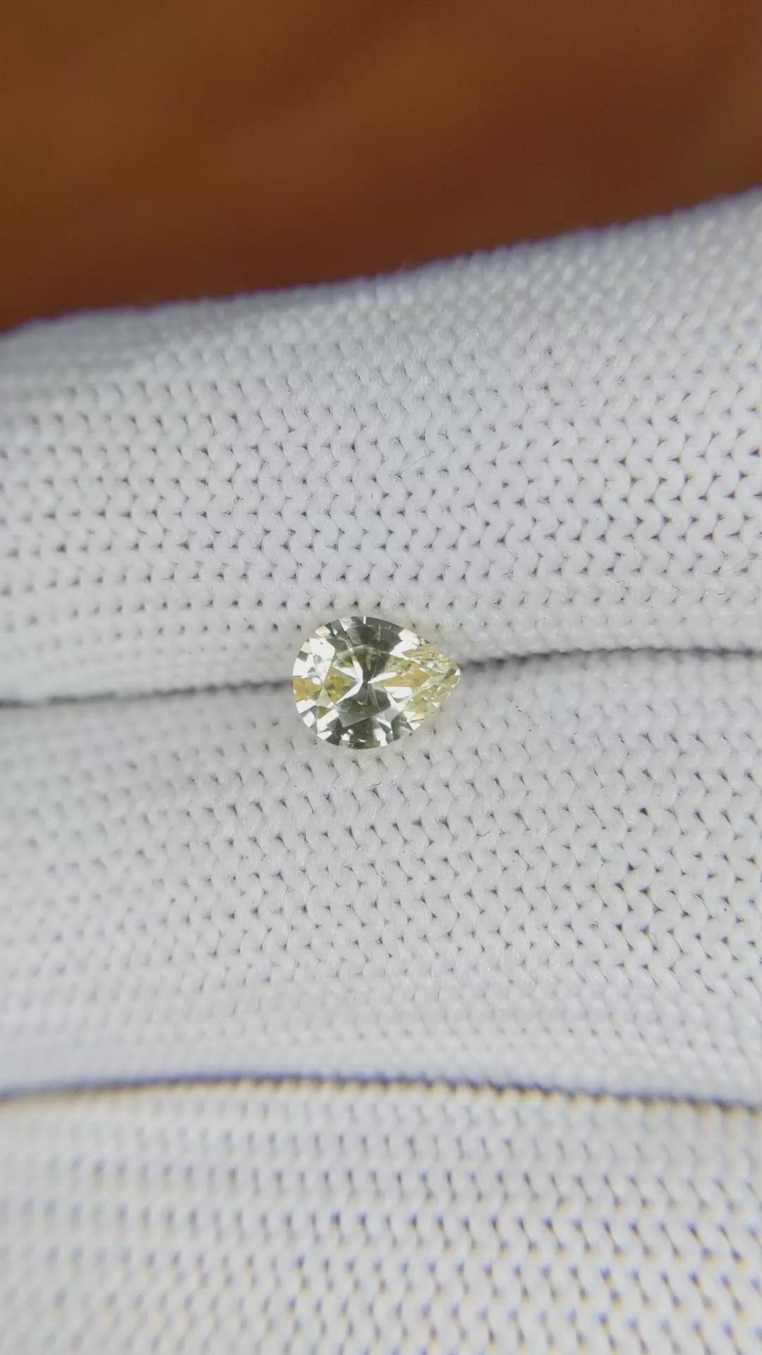 1.06 Ct. Yellow Sapphire from Ceylon (Sri Lanka) Size Video