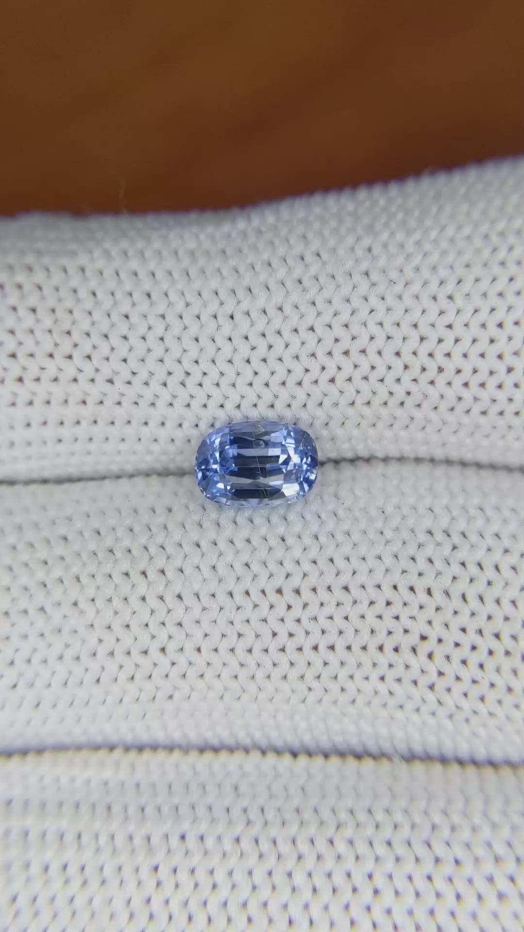 1.34 Ct. Blue Sapphire from Ceylon (Sri Lanka) Size Video