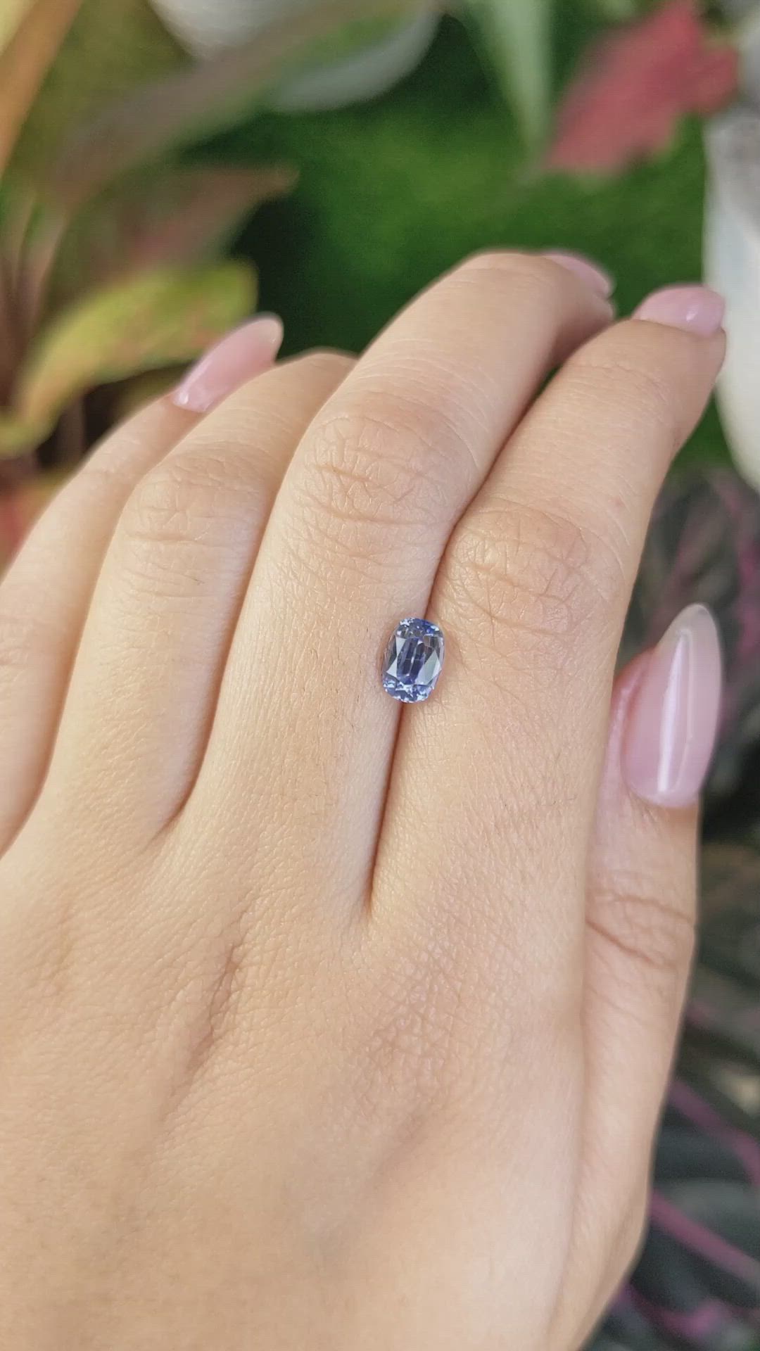 1.34 Ct. Blue Sapphire from Ceylon (Sri Lanka) Size Video