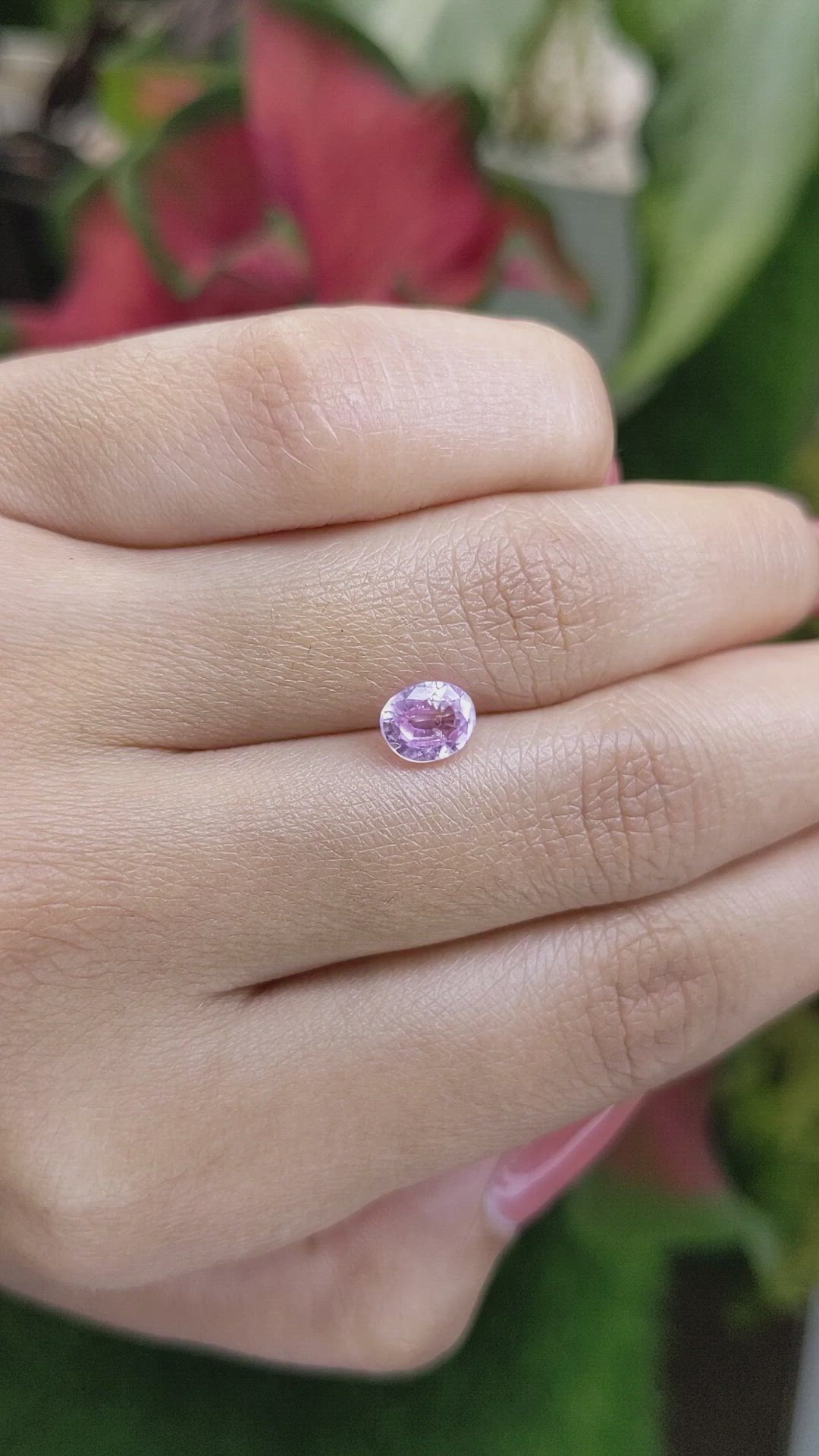 1.18 Ct. Purplish Pink Sapphire from Ceylon (Sri Lanka) Size Video