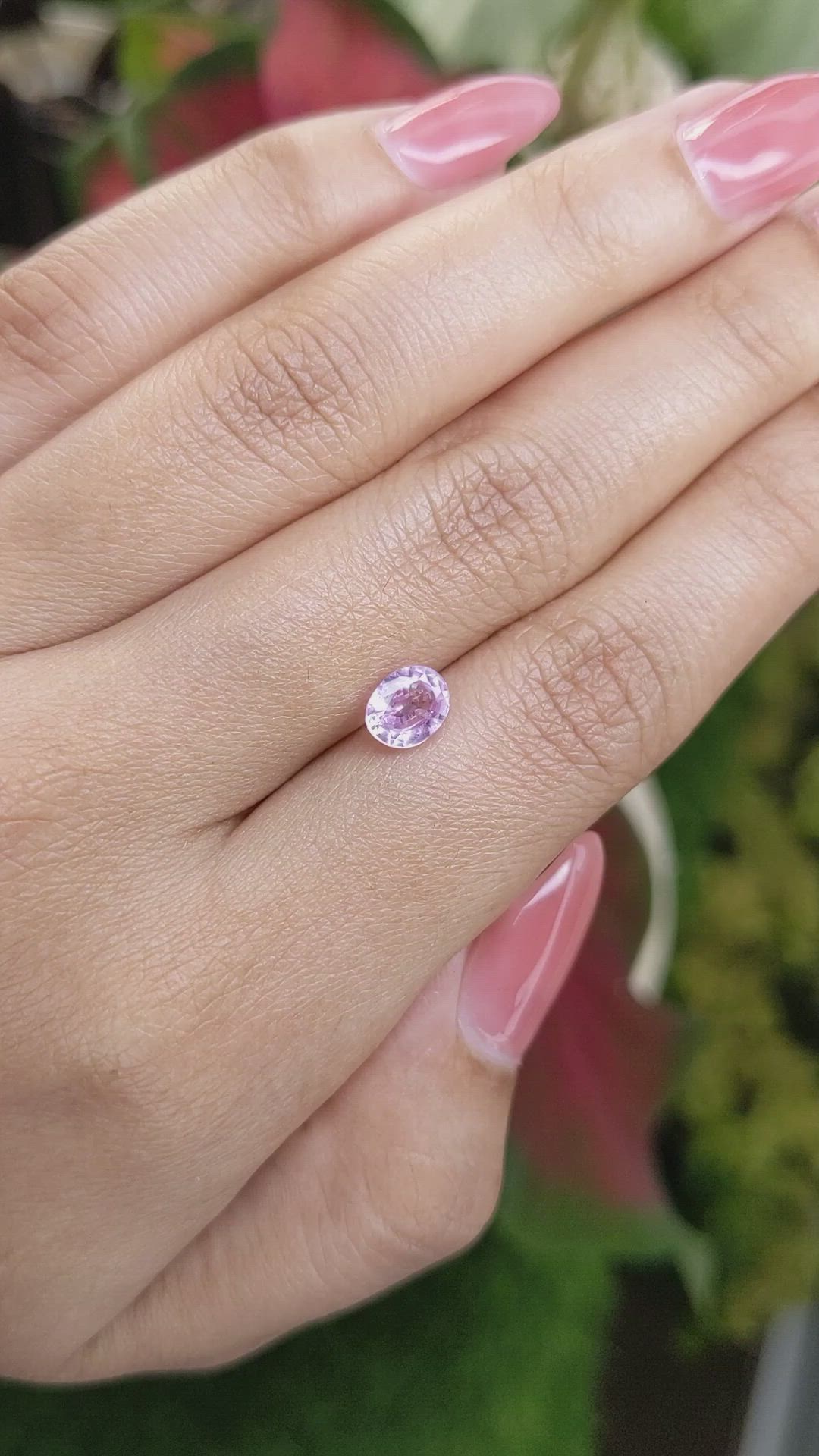 1.18 Ct. Purplish Pink Sapphire from Ceylon (Sri Lanka) Size Video
