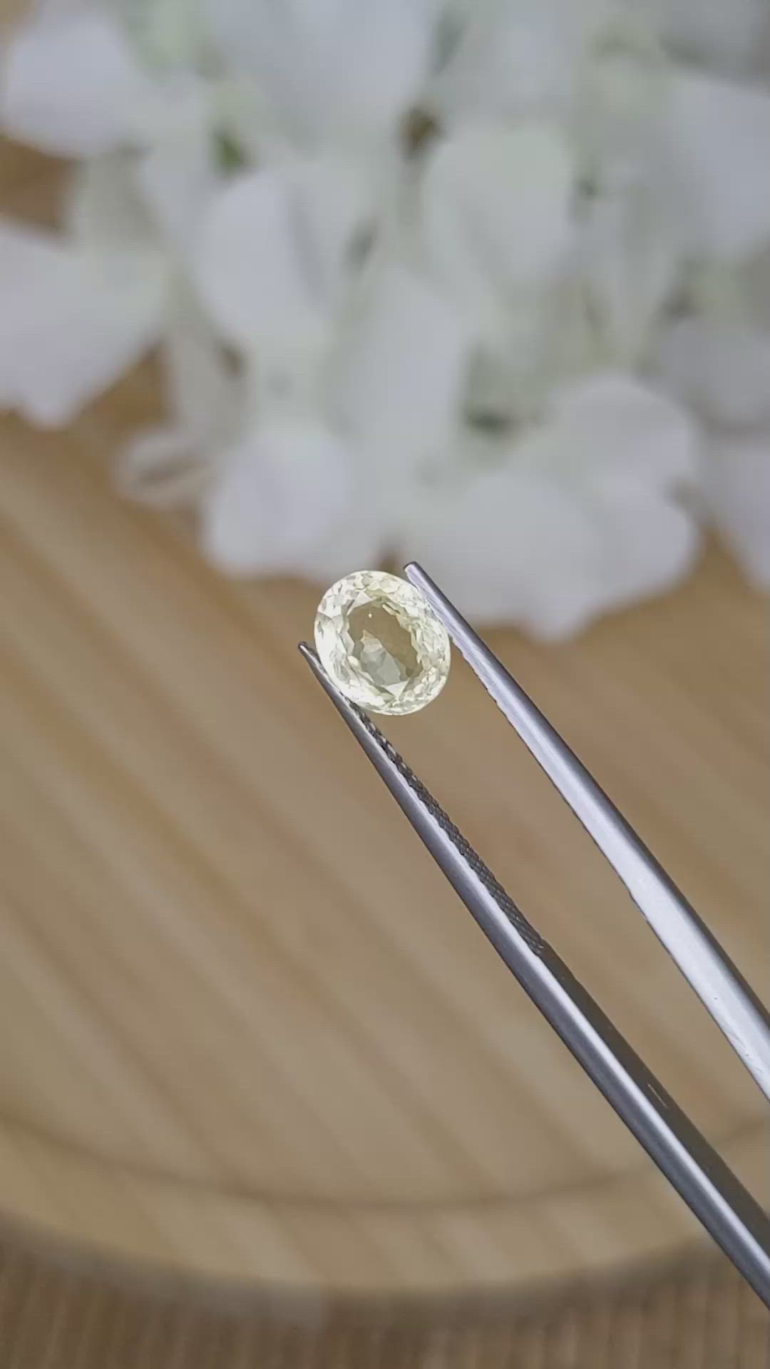 1.43 Ct. Yellow Sapphire from Ceylon (Sri Lanka) Size Video