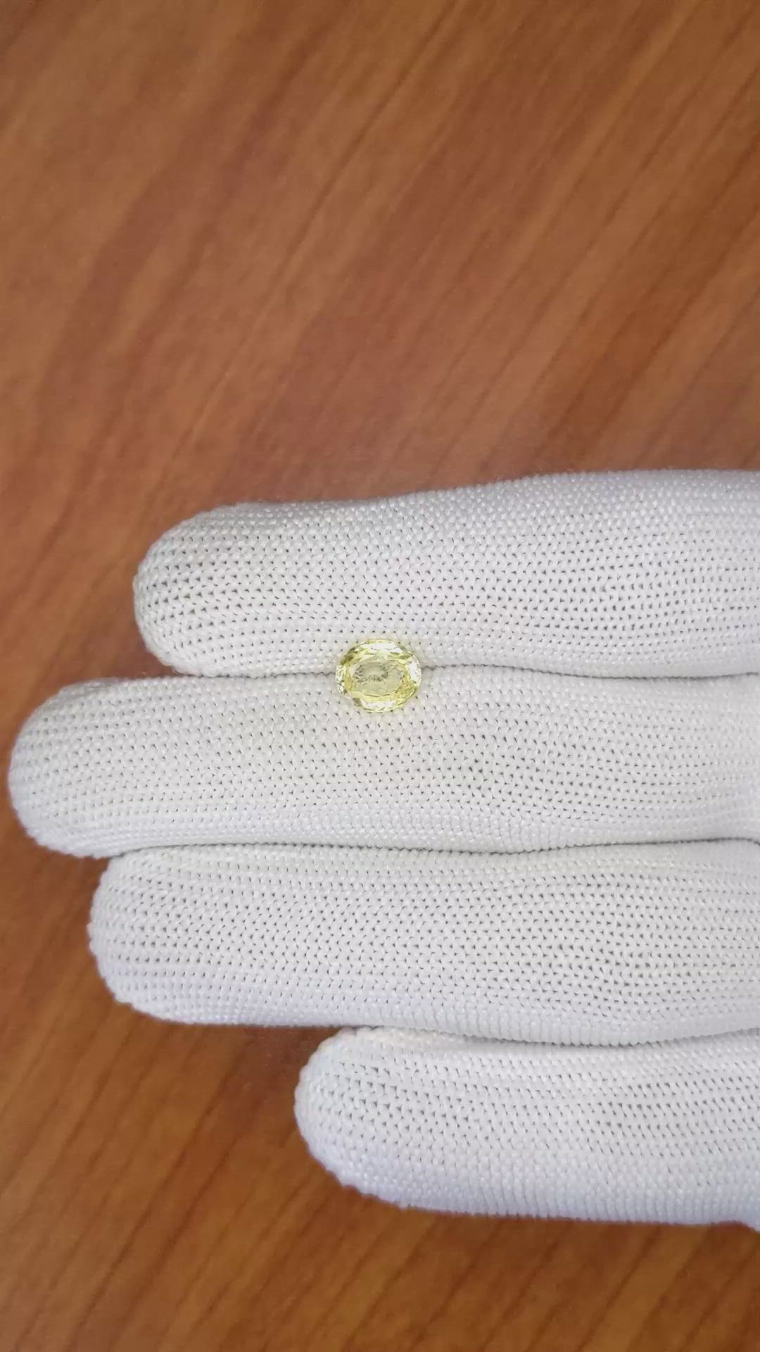 1.43 Ct. Yellow Sapphire from Ceylon (Sri Lanka) Size Video